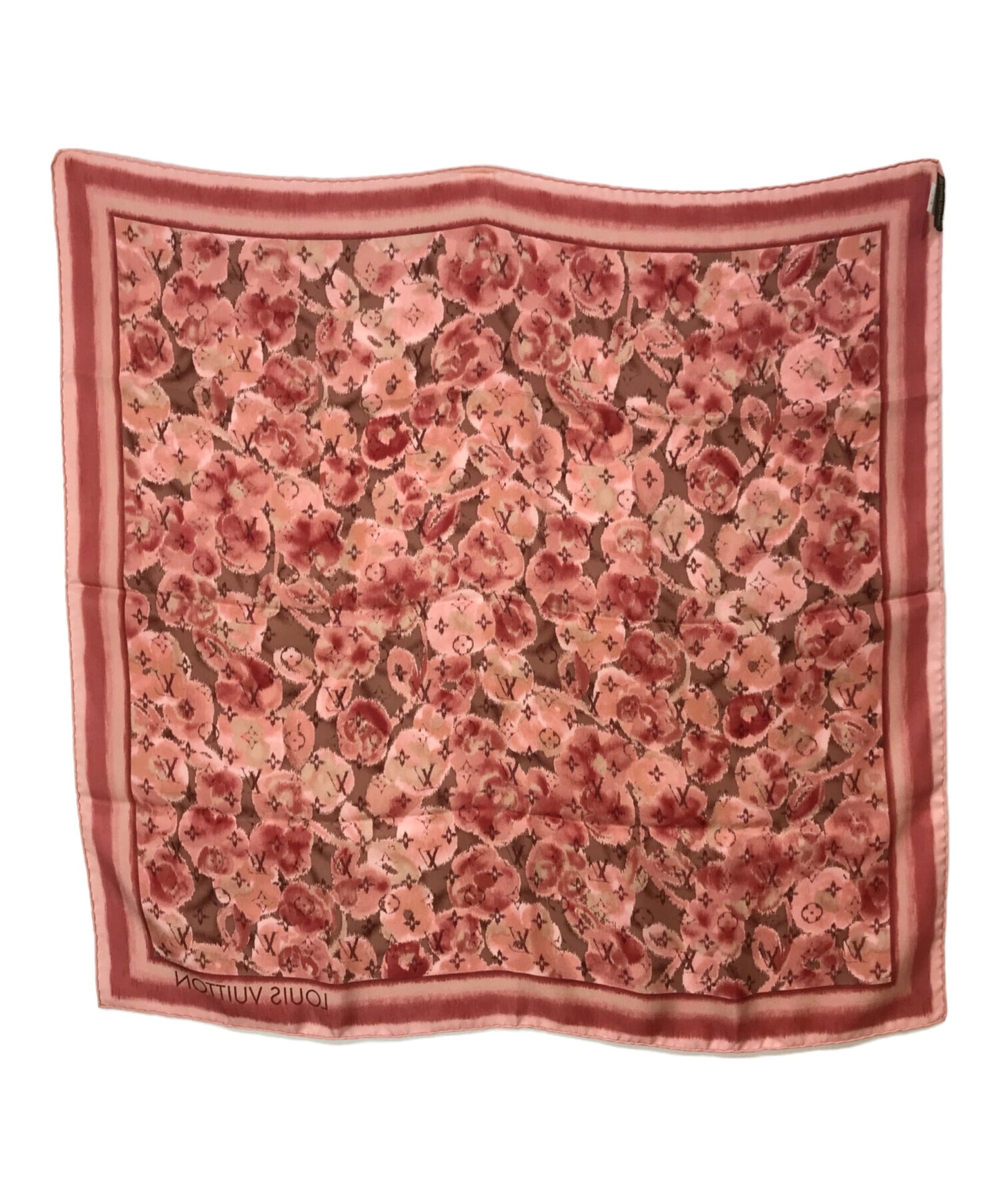 [Pre-owned] LOUIS VUITTON Ikat flower silk scarf