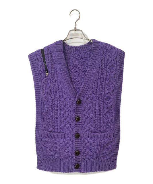 [Pre-owned] TAKAHIROMIYASHITA TheSoloIst. double zip reverse aran pattern vest sk.0002AW22