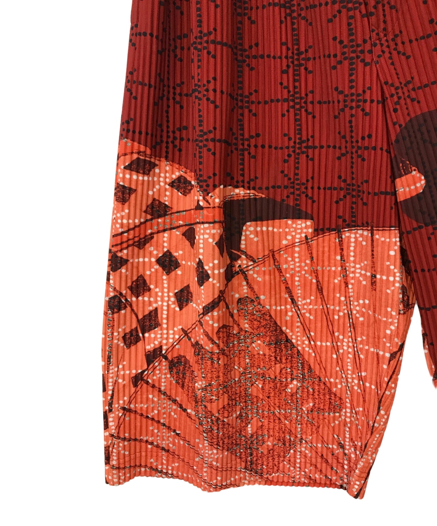 [Pre-owned] HOMME PLISSE ISSEY MIYAKE Shunga transfer pleated pants HP71JF179