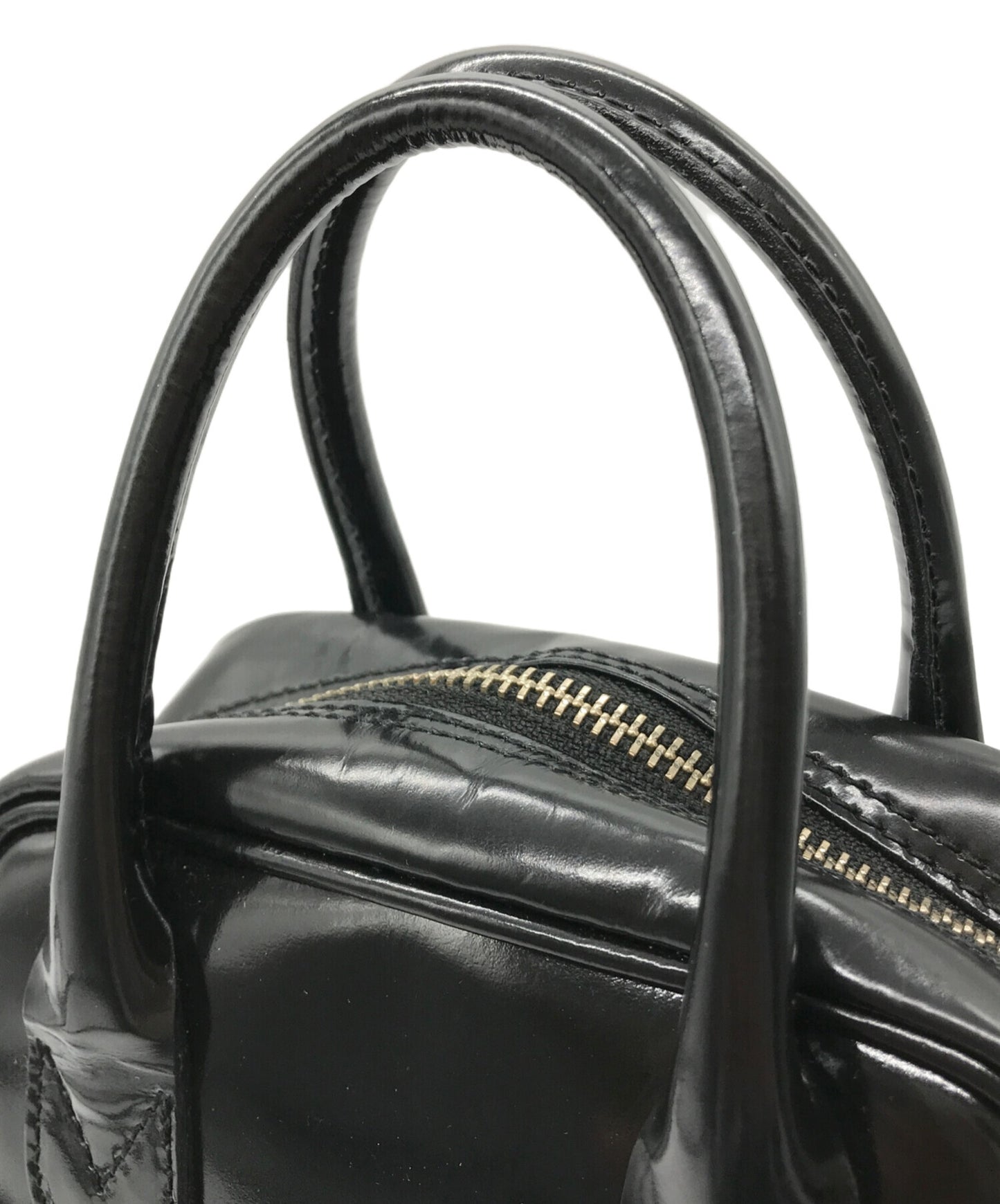 [Pre-owned] COMME des GARCONS Patent leather 2-way mini handbag KZ-K 262