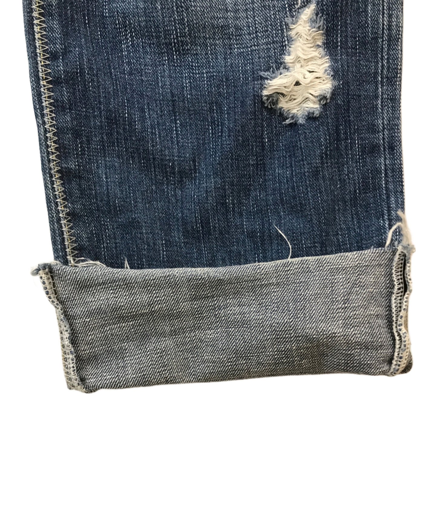[Pre-owned] NUMBER (N)INE 04AW GIVE Period Damaged Multi-Wappen Denim Pants