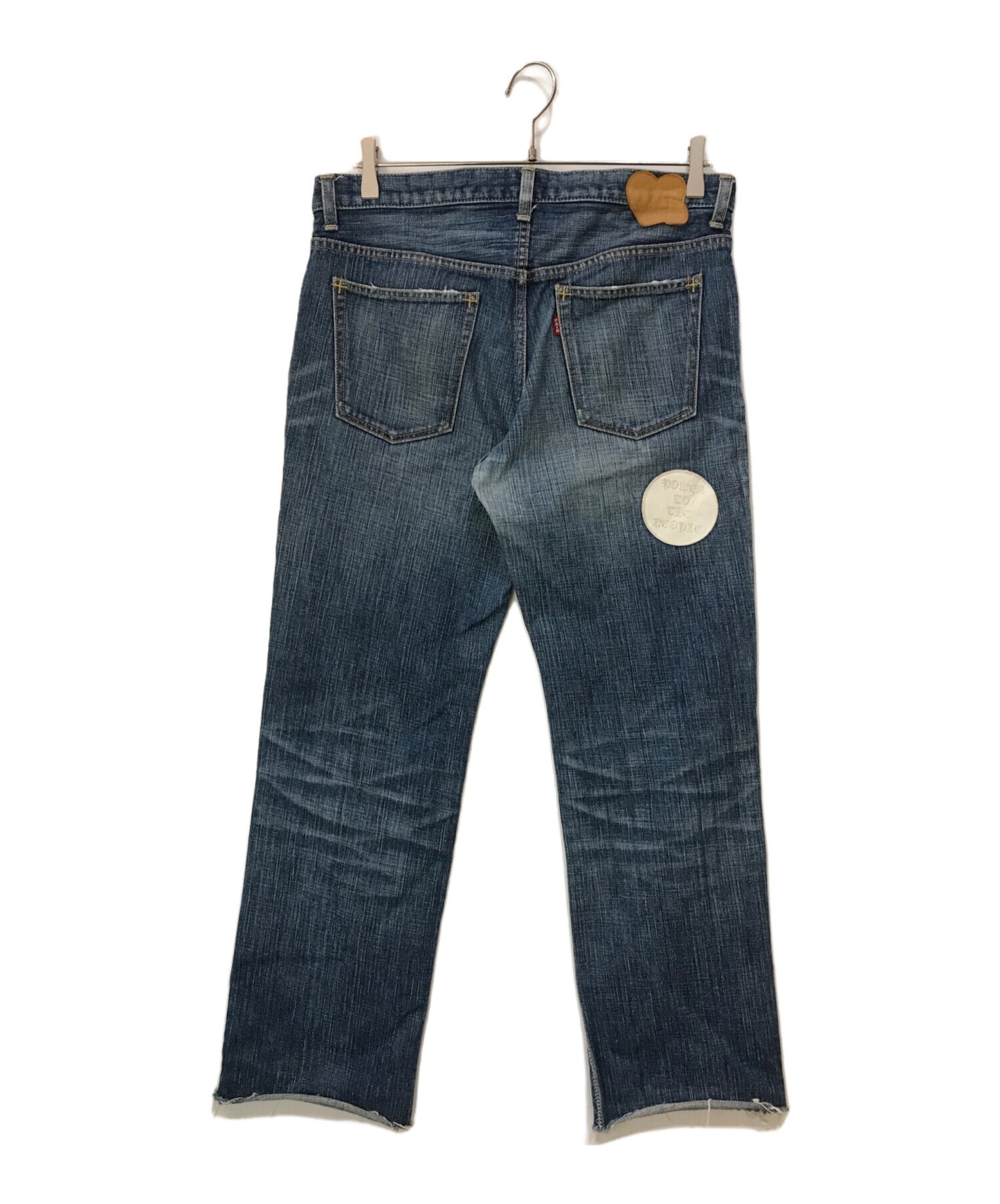 [Pre-owned] NUMBER (N)INE 04AW GIVE Period Damaged Multi-Wappen Denim Pants