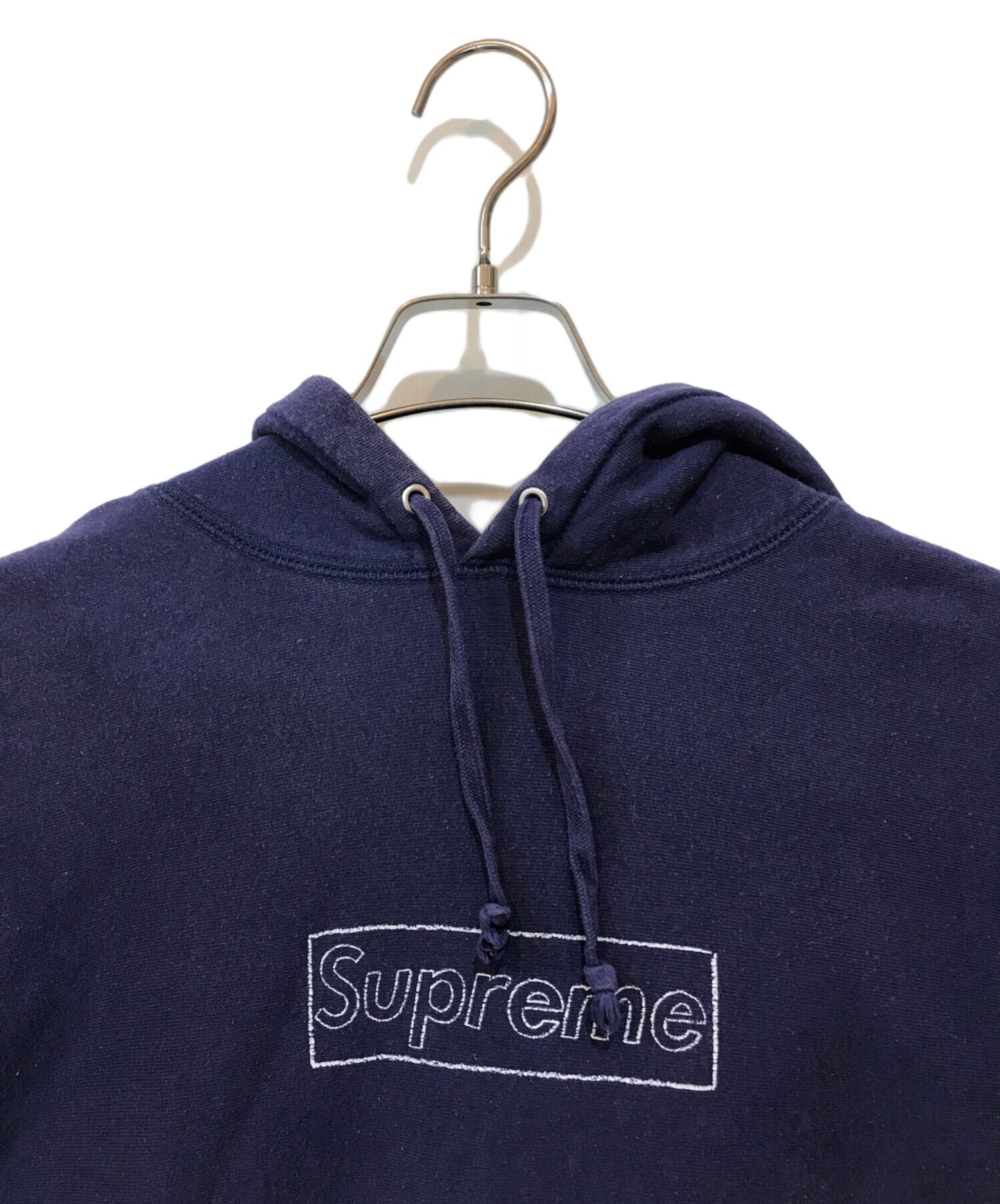 [Pre-owned] SUPREME 21SS KAWS Chalk Logo Hooded Sweatshirt