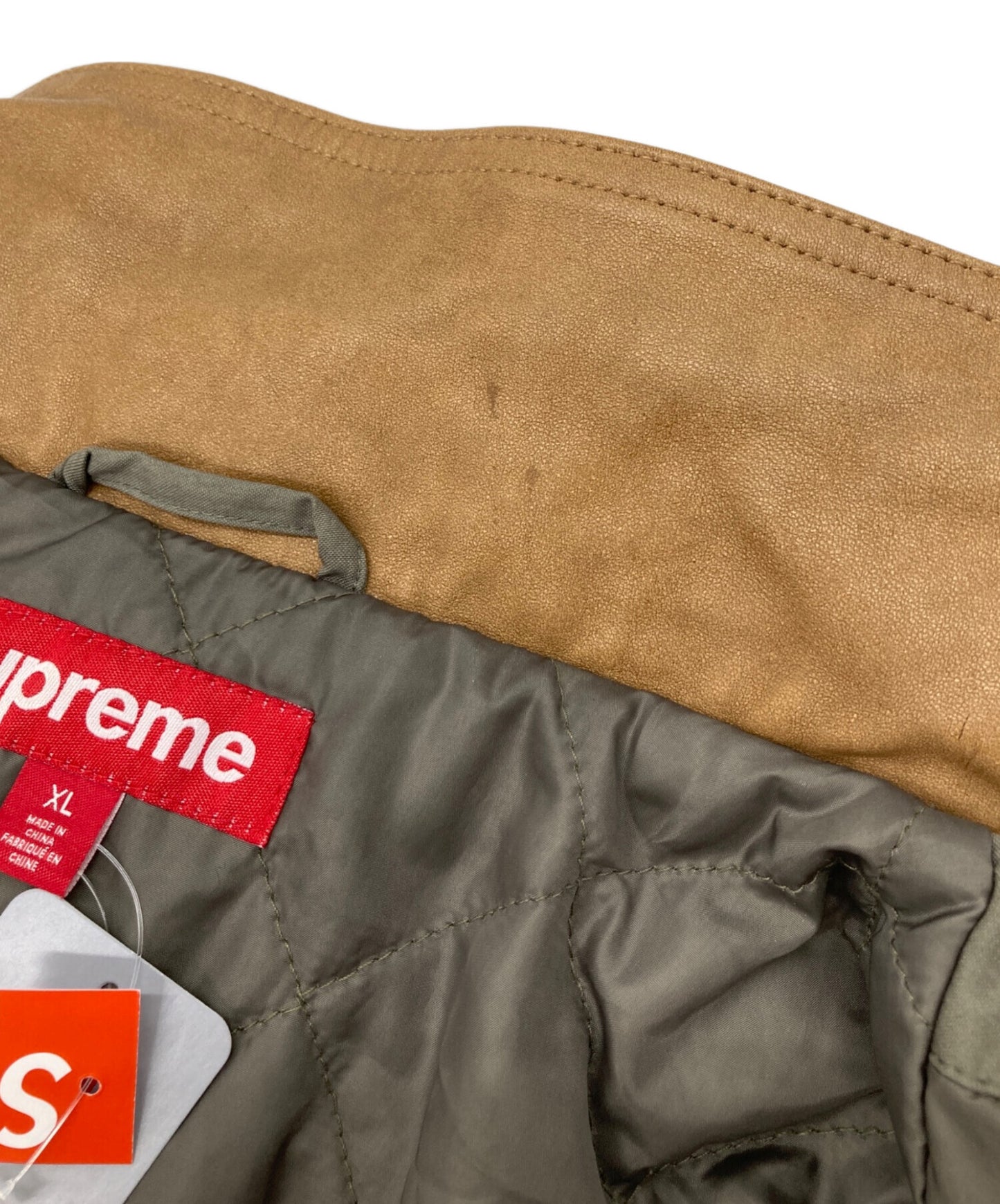 [Pre-owned] SUPREME 25SS Leather Collar Utility Jacket