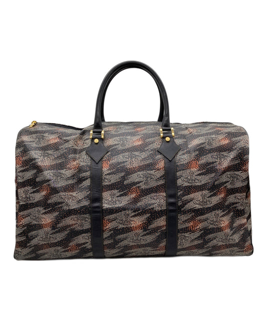[Pre-owned] Vivienne Westwood Orb Graphic Boston Bag
