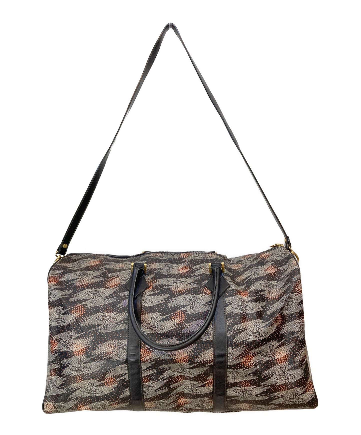 [Pre-owned] Vivienne Westwood Orb Graphic Boston Bag