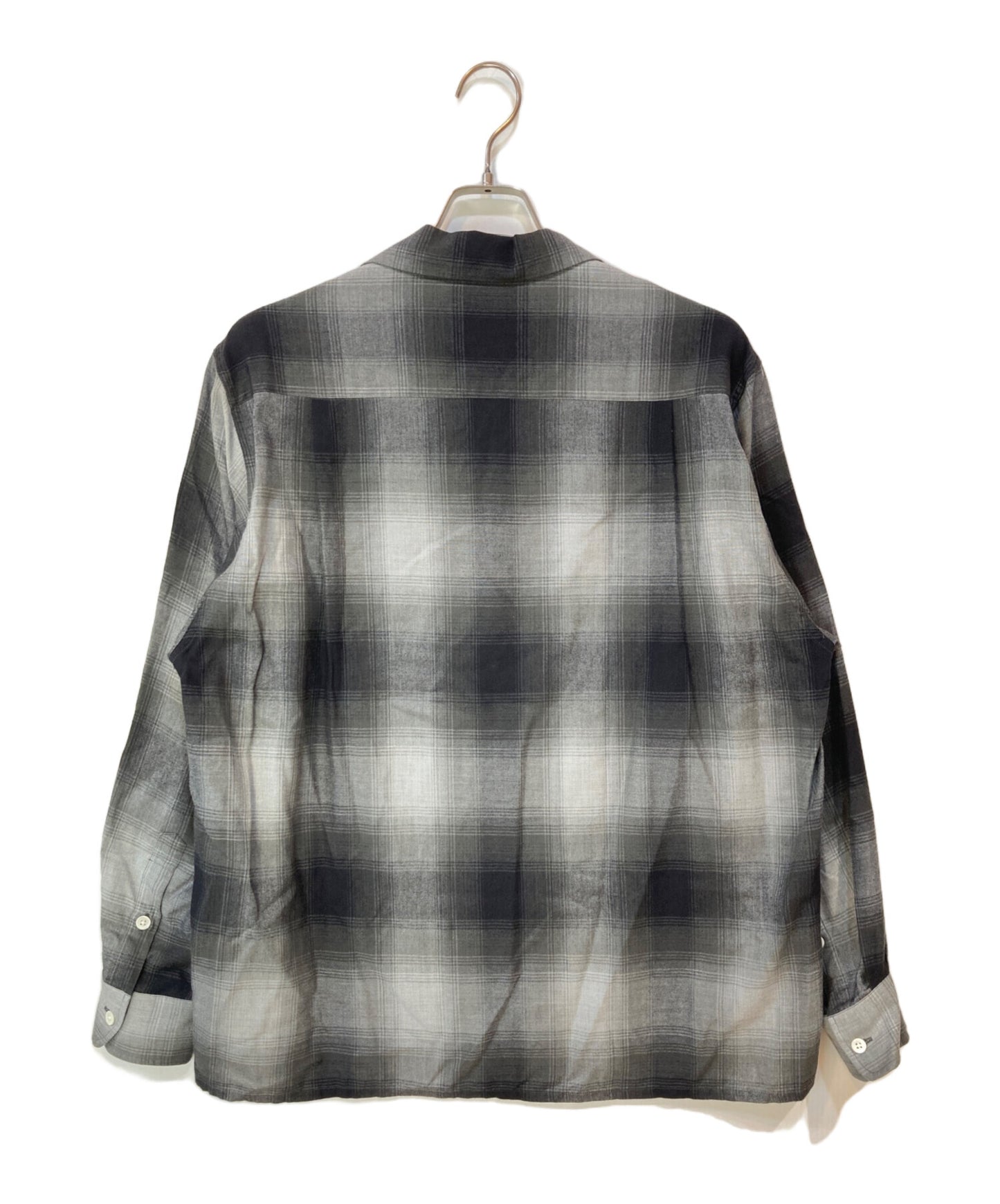 [Pre-owned] WACKO MARIA OMBRE CHECK OPEN COLLAR SHIRT L/S 23fwe-wms-oc01