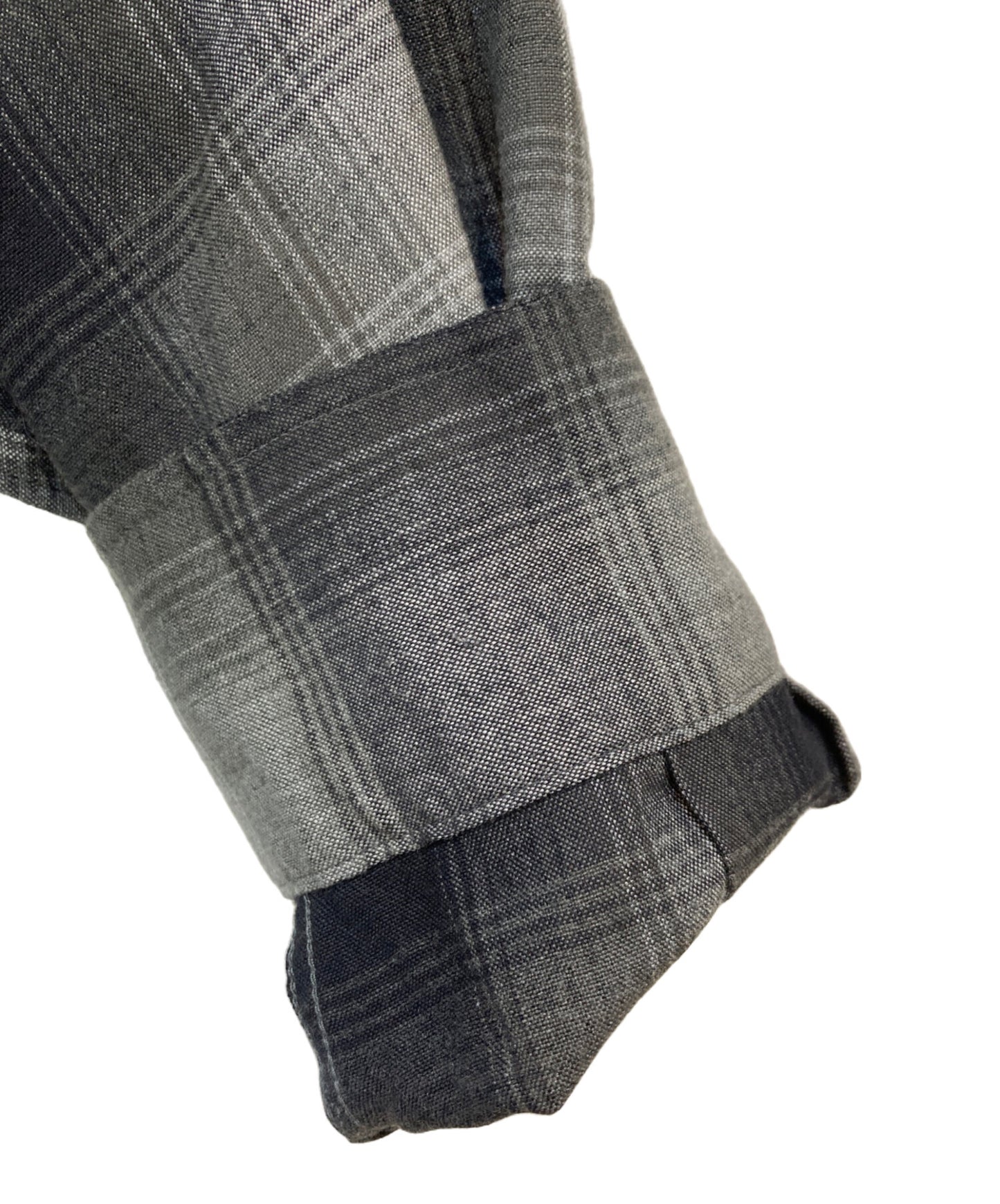 [Pre-owned] WACKO MARIA OMBRE CHECK OPEN COLLAR SHIRT L/S 23fwe-wms-oc01