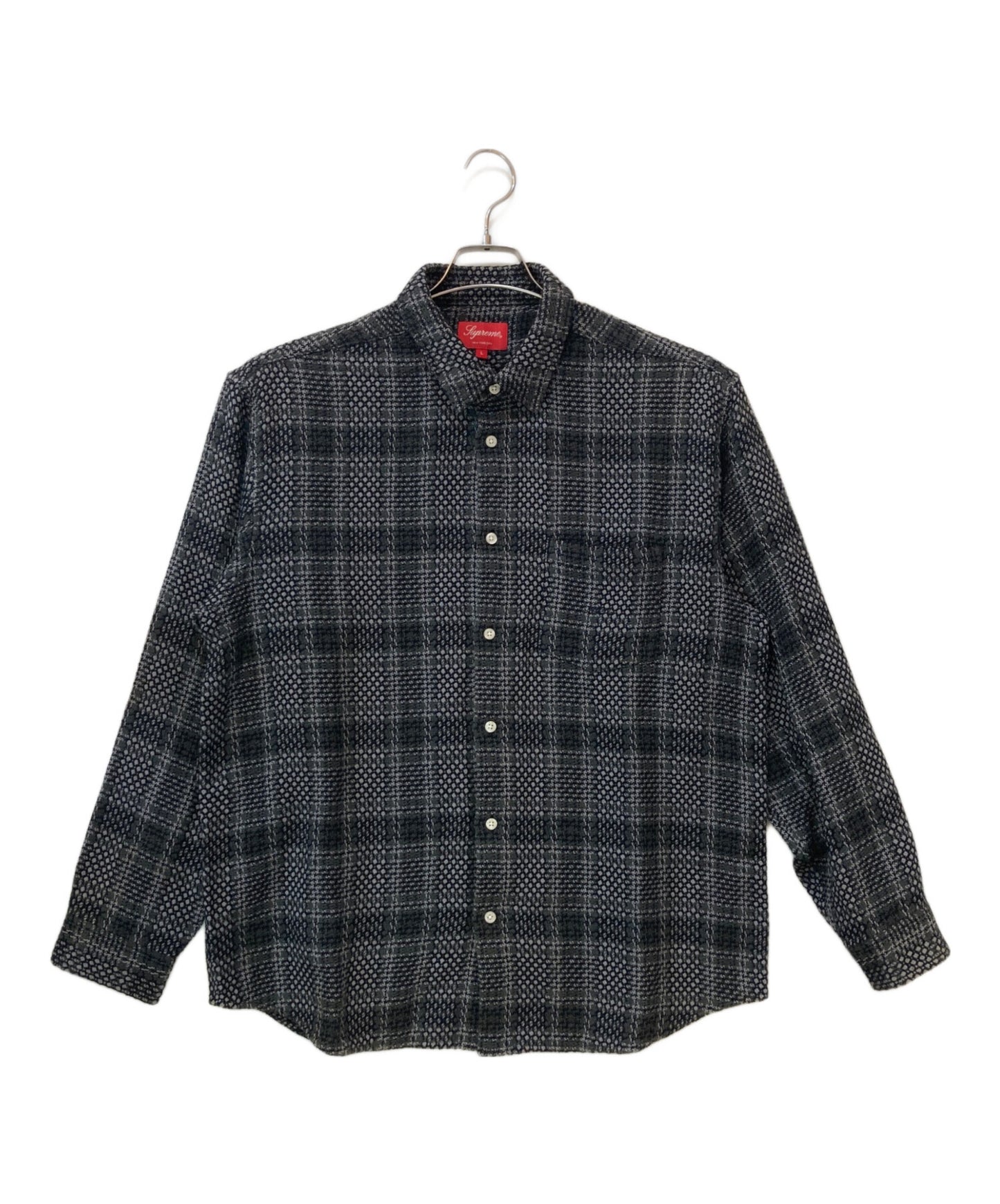 [Pre-owned] SUPREME 23SS Basket Weave Plaid Shirt