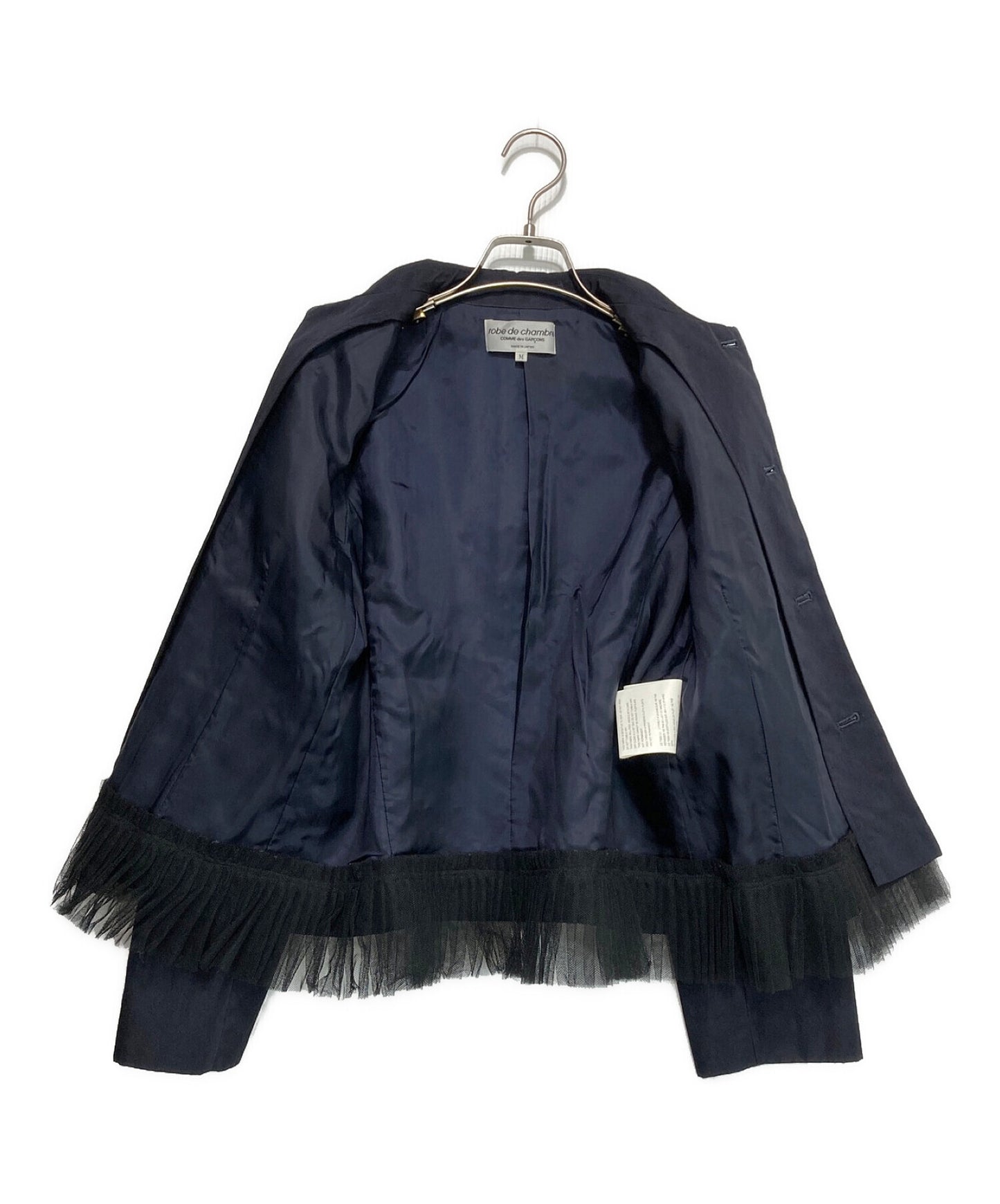 [Pre-owned] ROBE DE CHAMBRE COMME DES GARCONS Round Collar Lace Switched Jacket/Tulle Decoration Jacket RE-J017