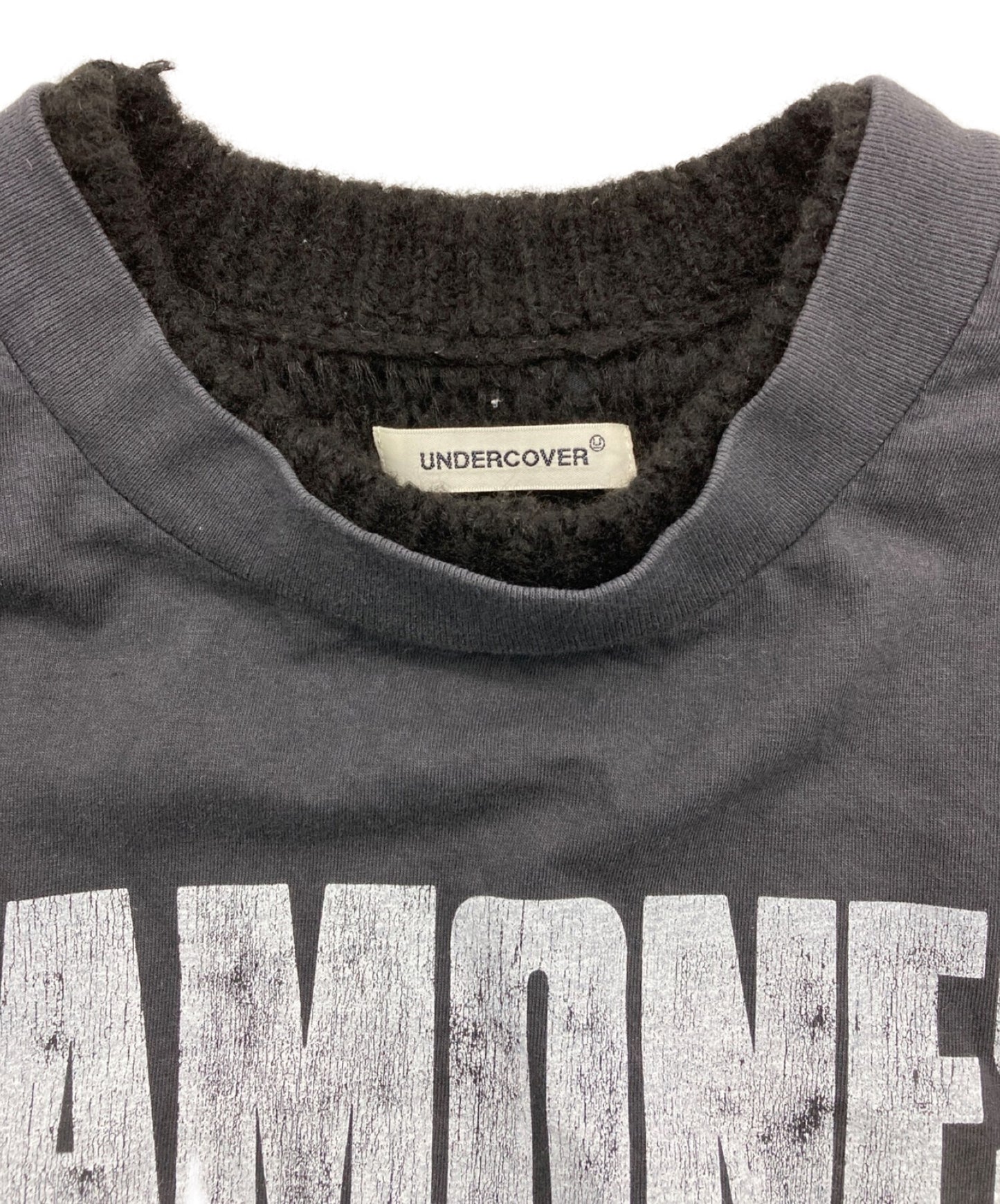 [Pre-owned] UNDERCOVER Reversible A-RANONES processed TEE/PO knit UP2C1904