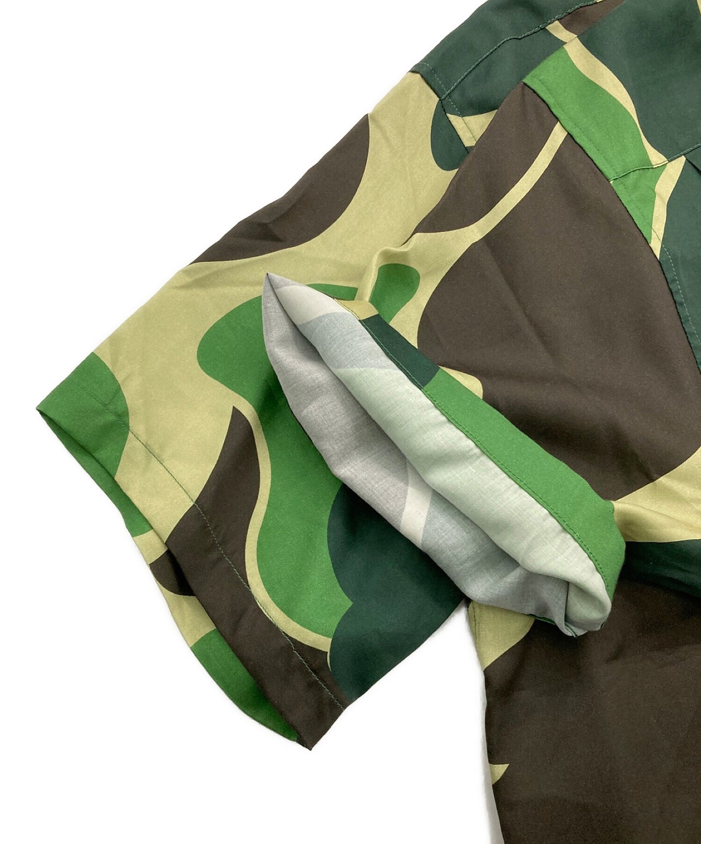 [Pre-owned] A BATHING APE ABC Camo Open Collar Shirt 001SRJ201002I