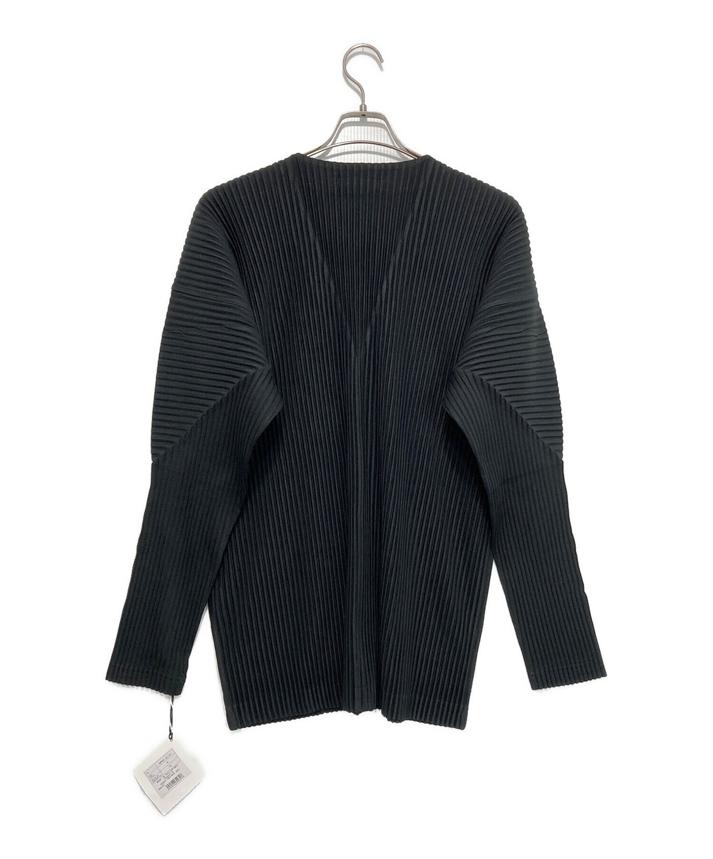 [Pre-owned] HOMME PLISSE ISSEY MIYAKE BASICS V-Neck Long-Sleeved Cardigan/Pleated Snap Cardigan HP46-JL141