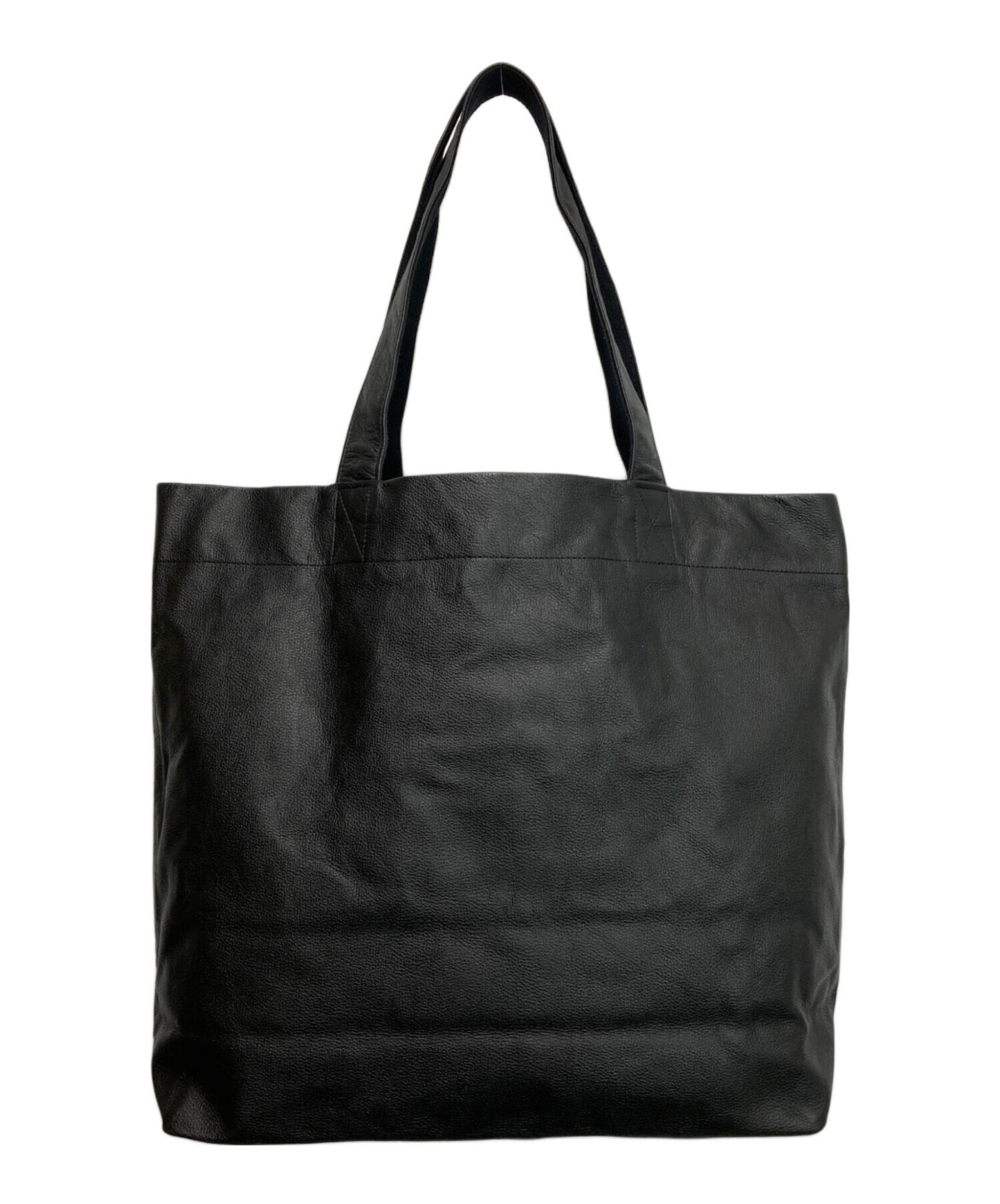 [Pre-owned] YOHJI YAMAMOTO Big Logo Novelty Leather Tote Bag