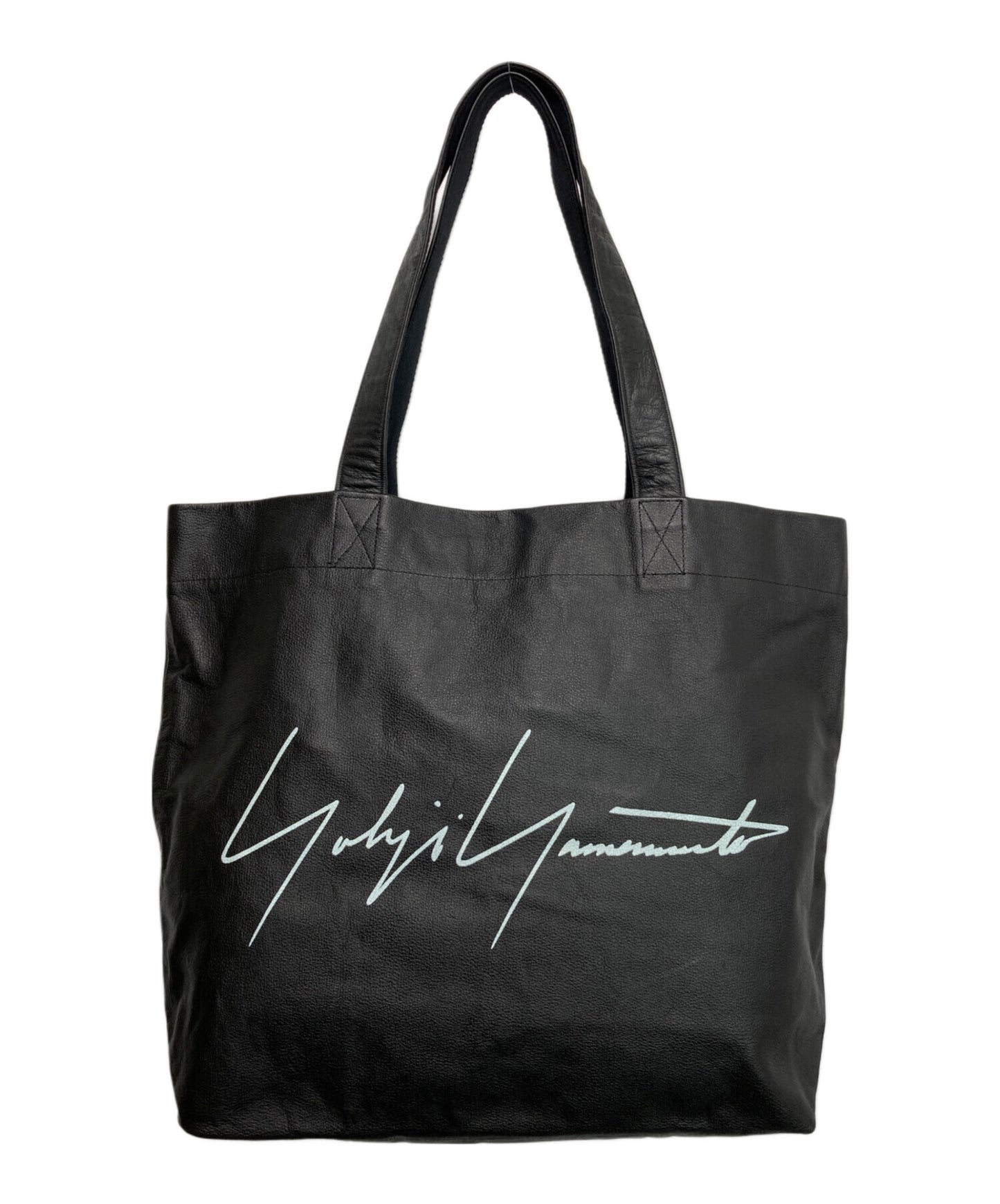 [Pre-owned] YOHJI YAMAMOTO Big logo leather novelty tote bag