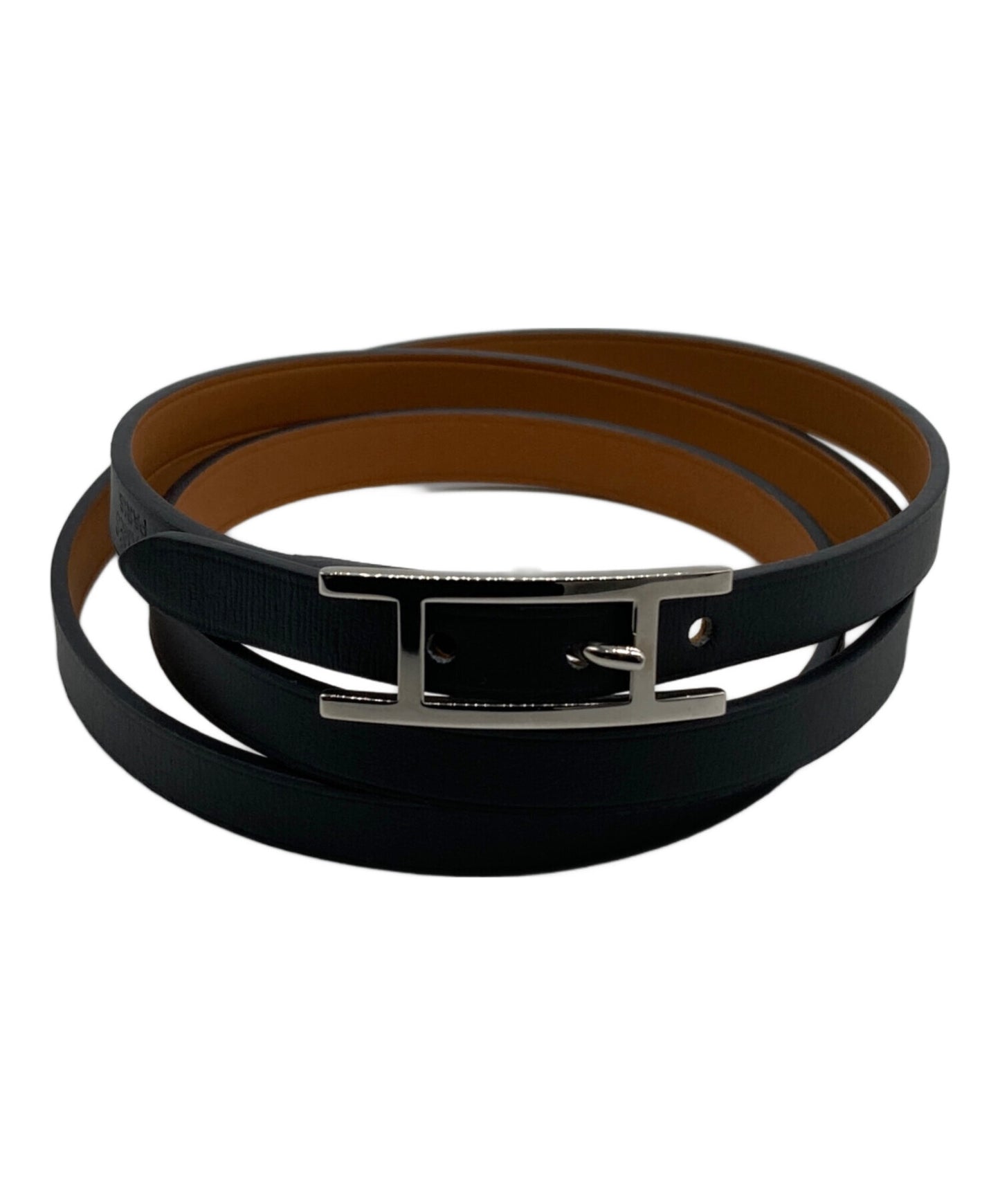 [Pre-owned] HERMES API leather bracelet