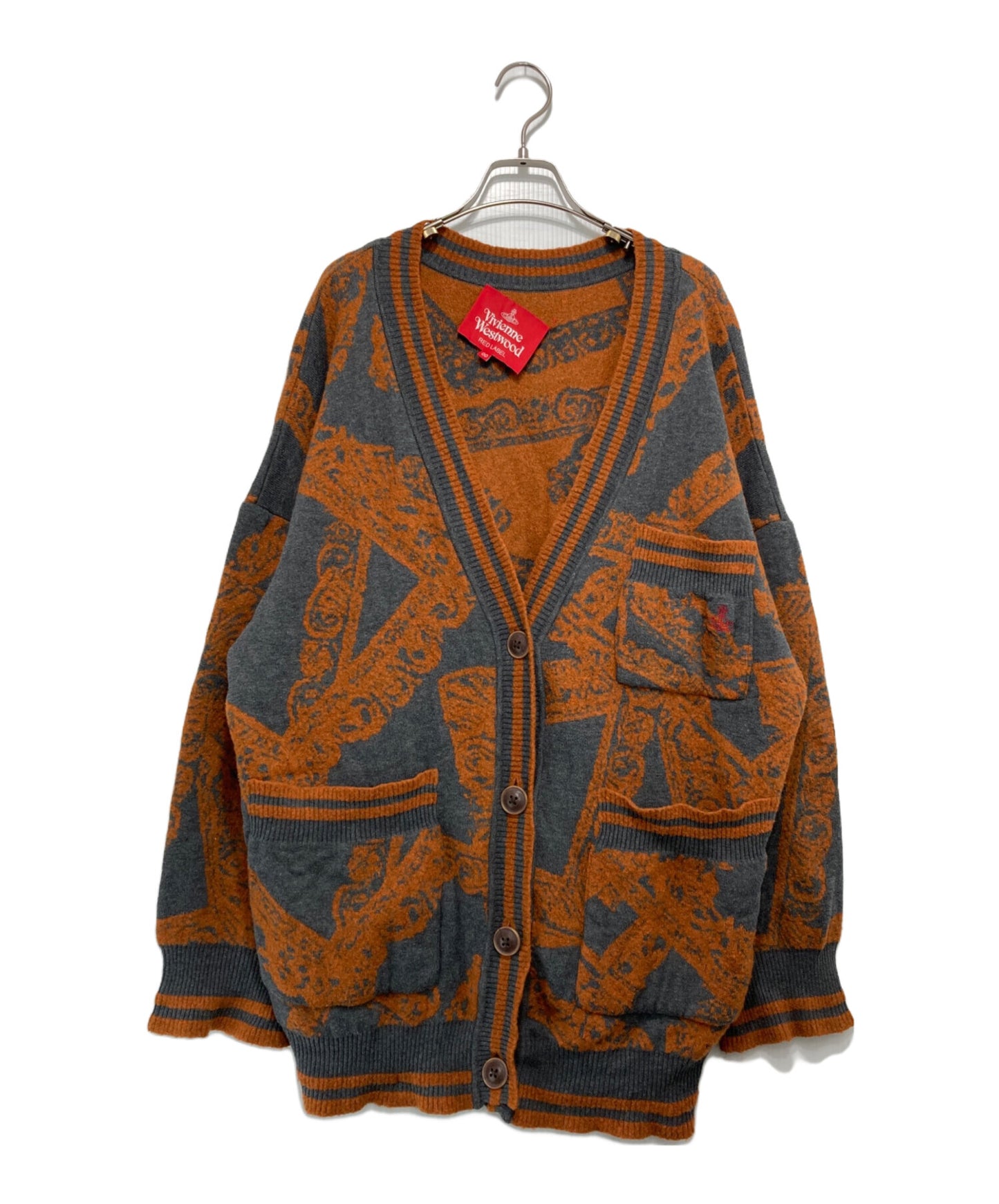 [Pre-owned] Vivienne Westwood RED LABEL Knit cardigan with all-over pattern 17-12-132010