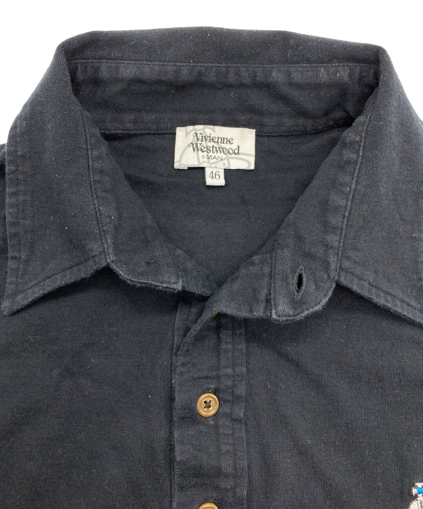 [Pre-owned] Vivienne Westwood man Orb Embroidery Polo Shirt 4145-8491