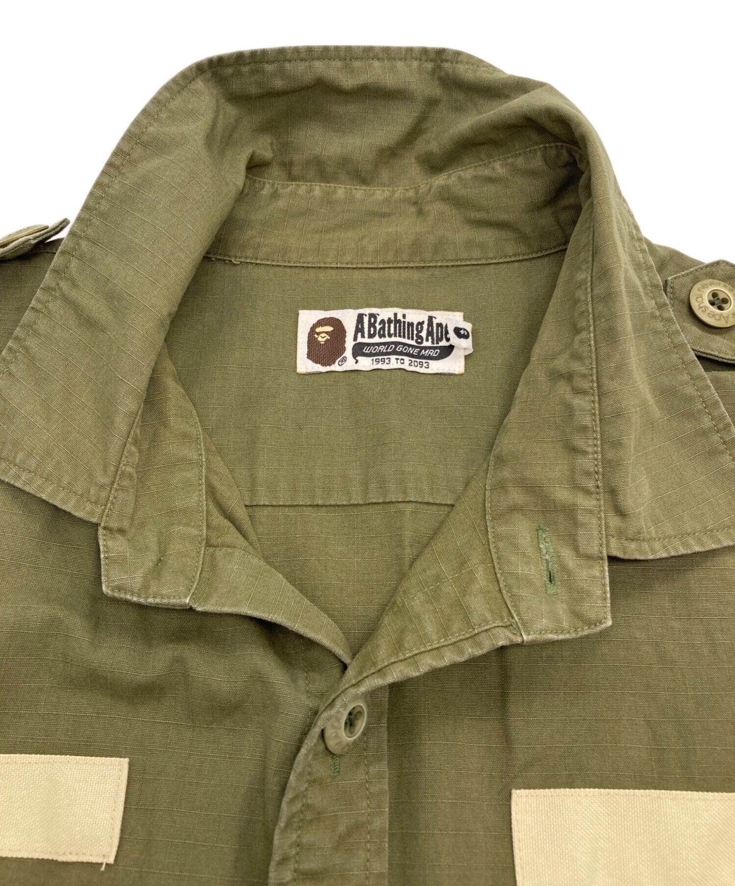 [Pre-owned] A BATHING APE patch military shirt