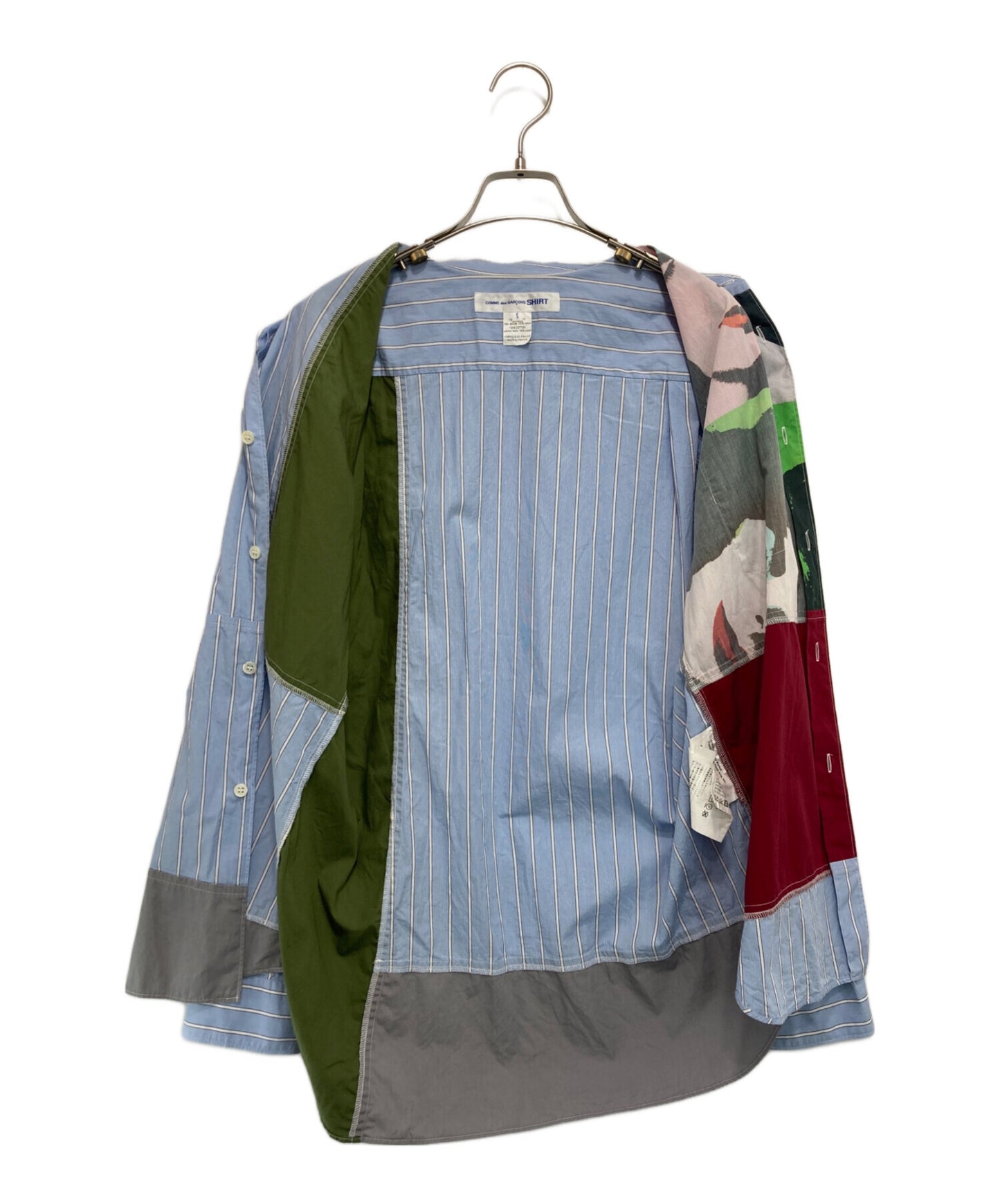 [Pre-owned] COMME des GARCONS SHIRT Patchwork Print Shirt FM-B014