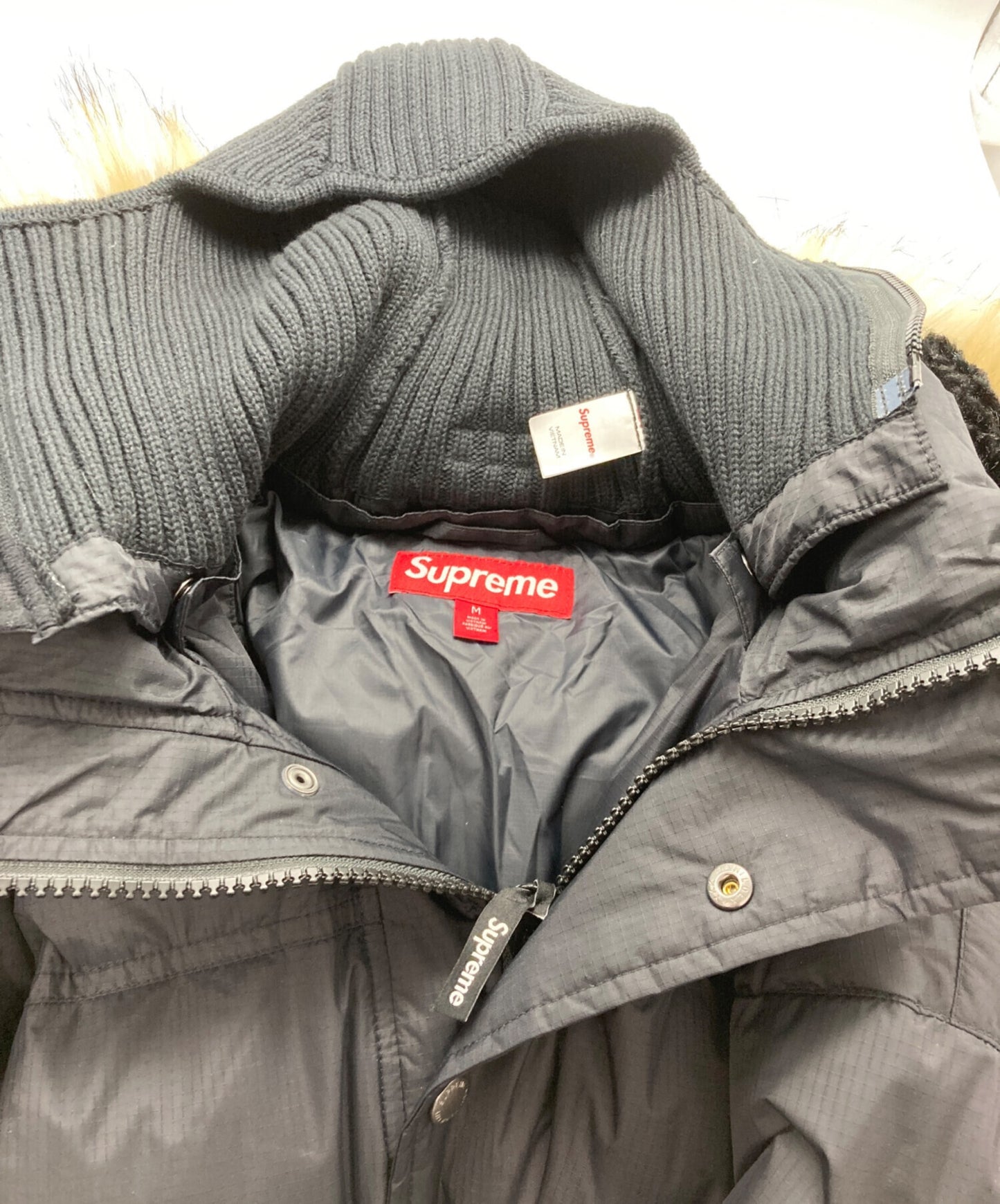[Pre-owned] SUPREME Facemask 700-Fill Down Puffer Jacket