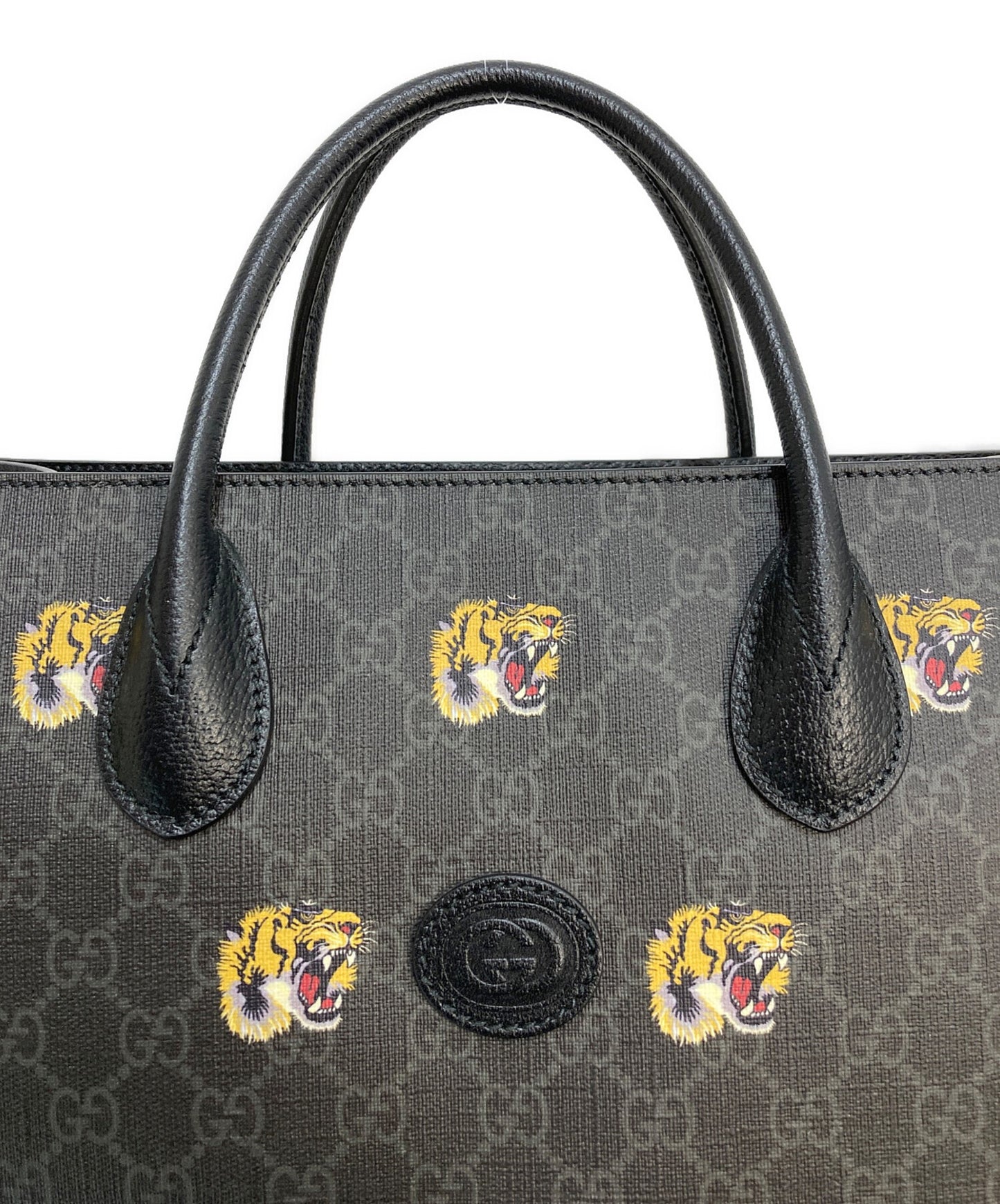 [Pre-owned] GUCCI Tiger GG Supreme 2WAY Tote Bag 674155