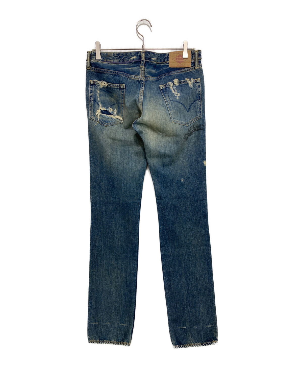 [Pre-owned] Hysteric Glamour Distressed Studded Denim Pants 4AP-1802