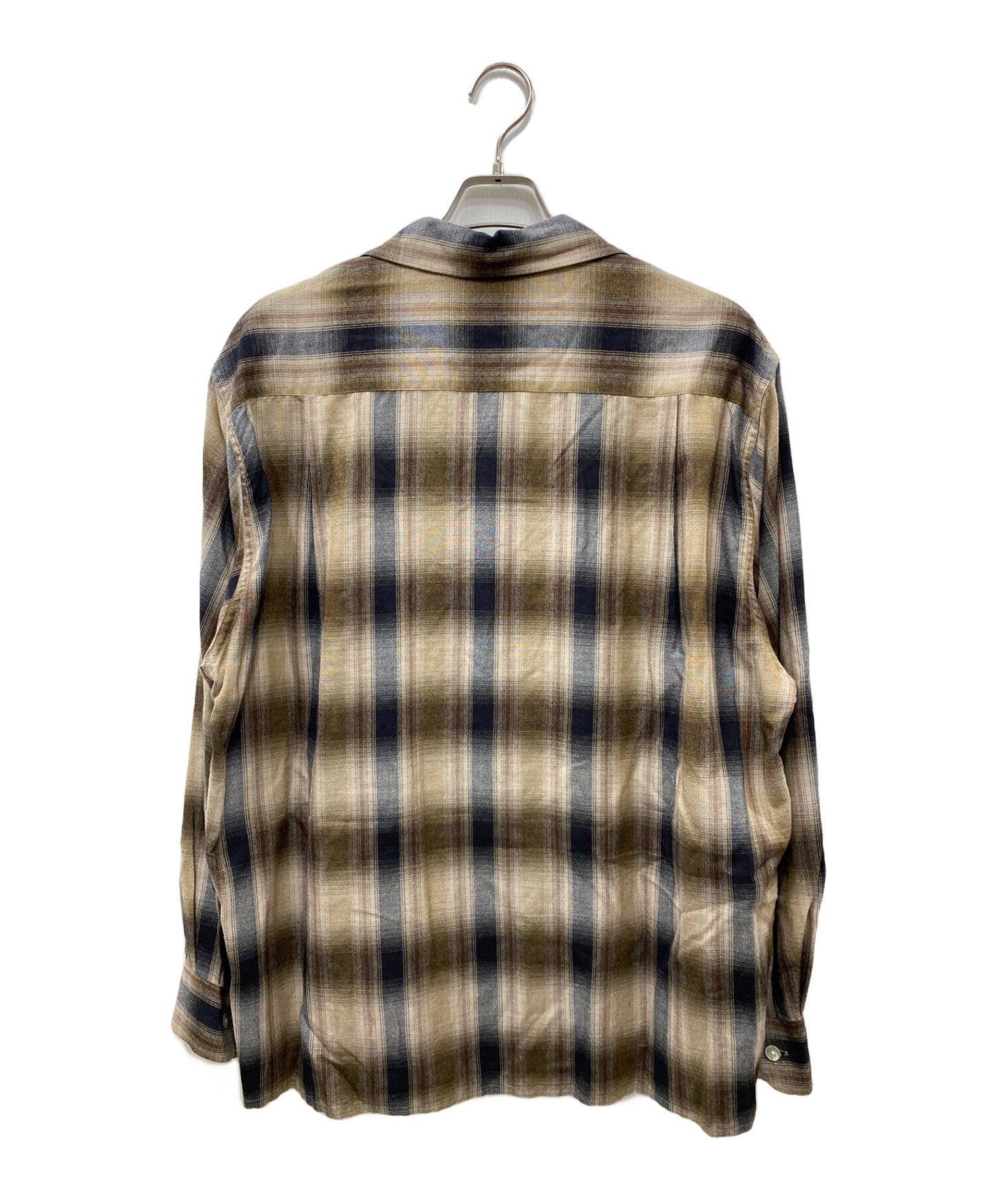 [Pre-owned] WACKO MARIA OMBRE CHECK OPEN COLLAR SHIRT L/S TYPE-4