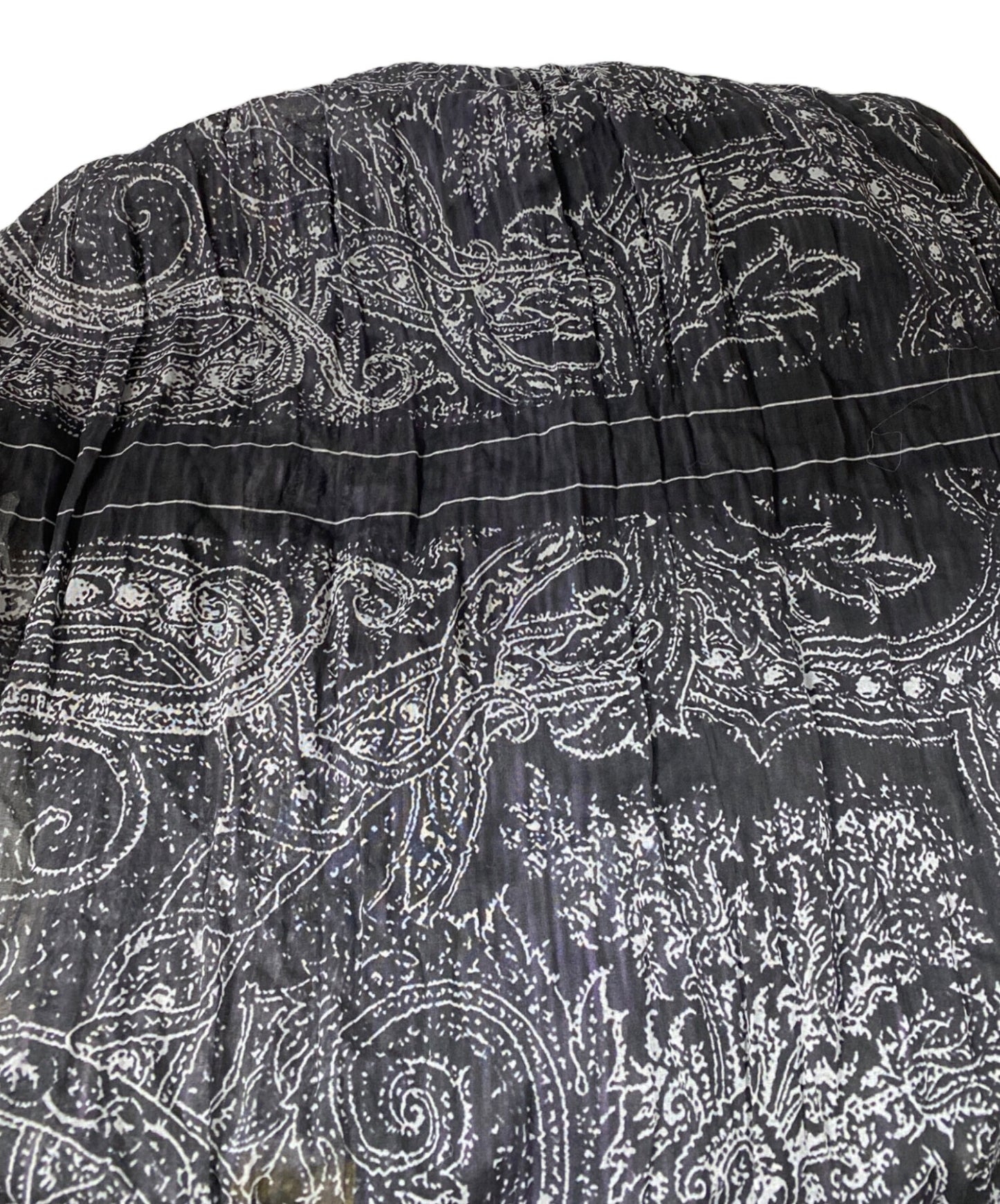 [Pre-owned] YOHJI YAMAMOTO Paisley Pattern Cotton and Linen Scarf FH-L08-064