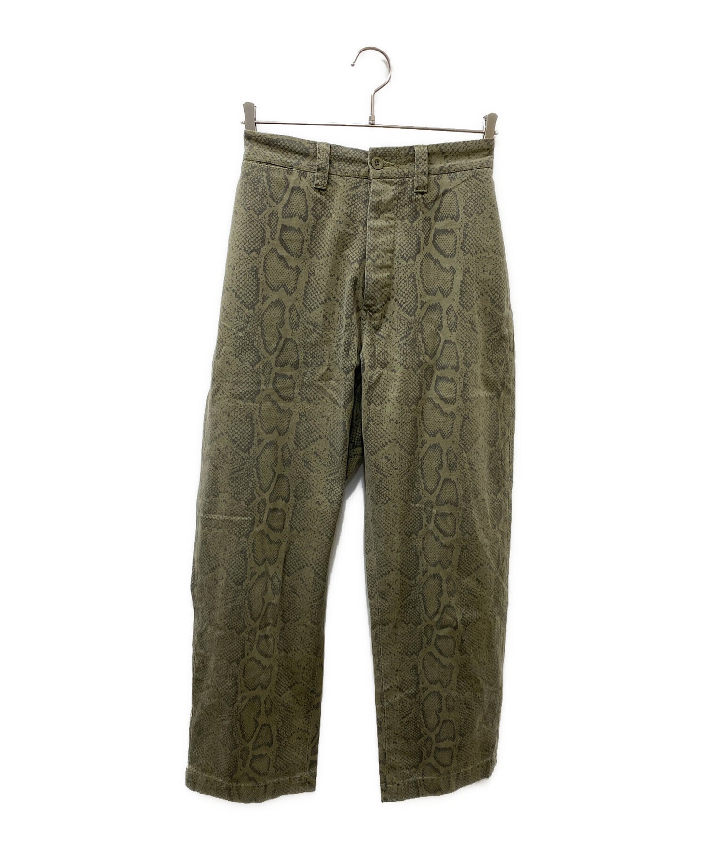 [Pre-owned] SUPREME 24SS Snake Print Chino Pant Olive