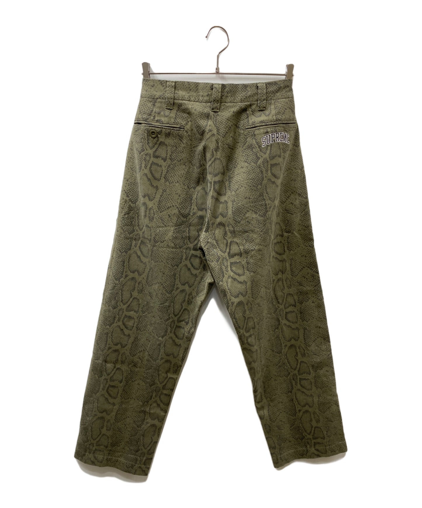 [Pre-owned] SUPREME 24SS Snake Print Chino Pant Olive