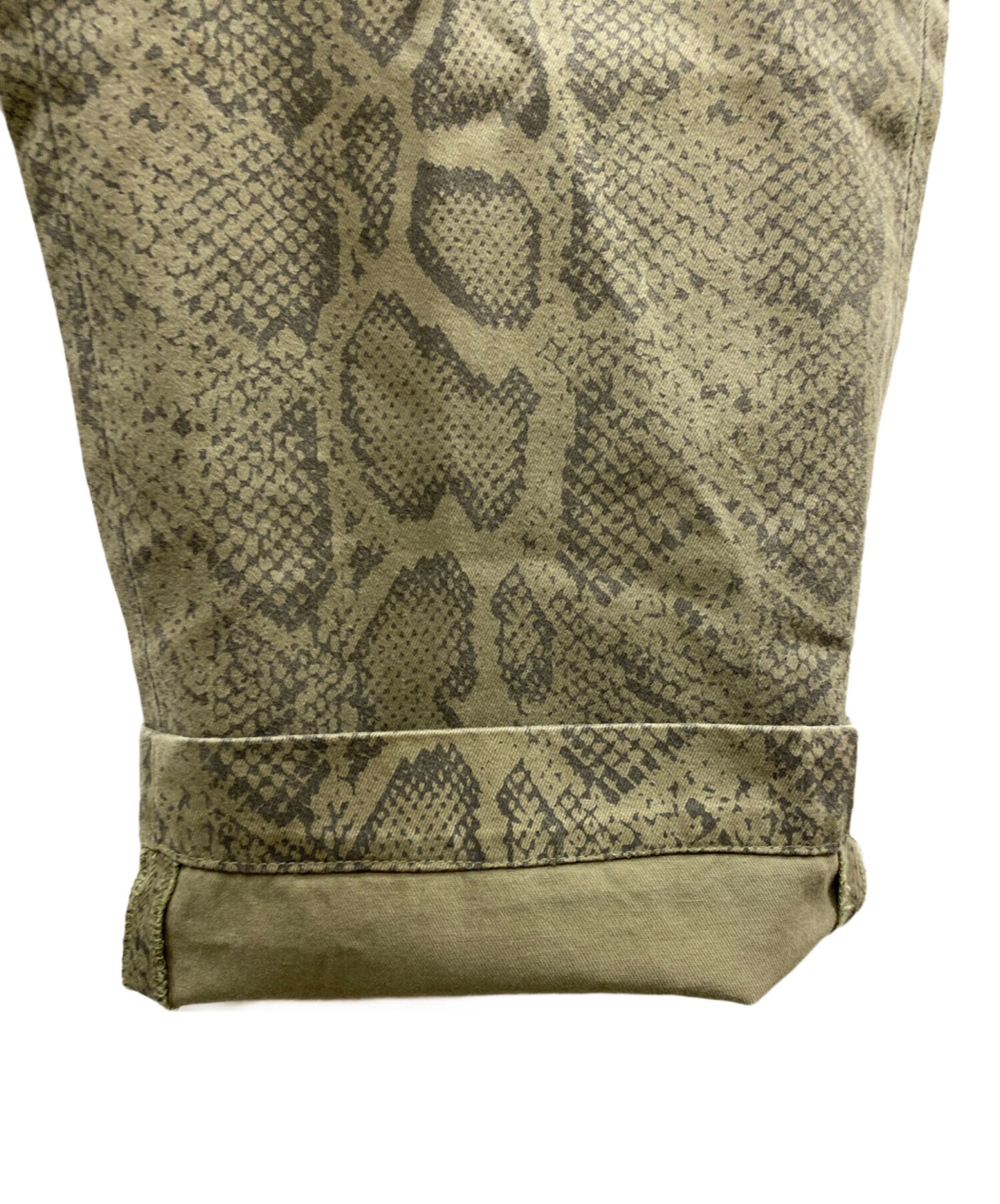 [Pre-owned] SUPREME 24SS Snake Print Chino Pant Olive