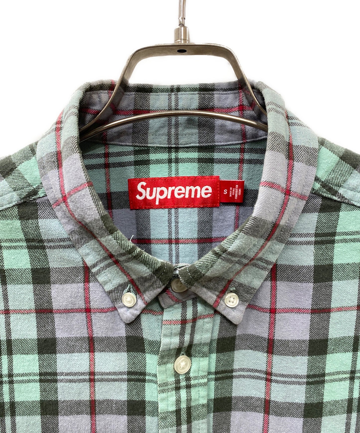 [Pre-owned] SUPREME 24FW Plaid Flannel Shirt
