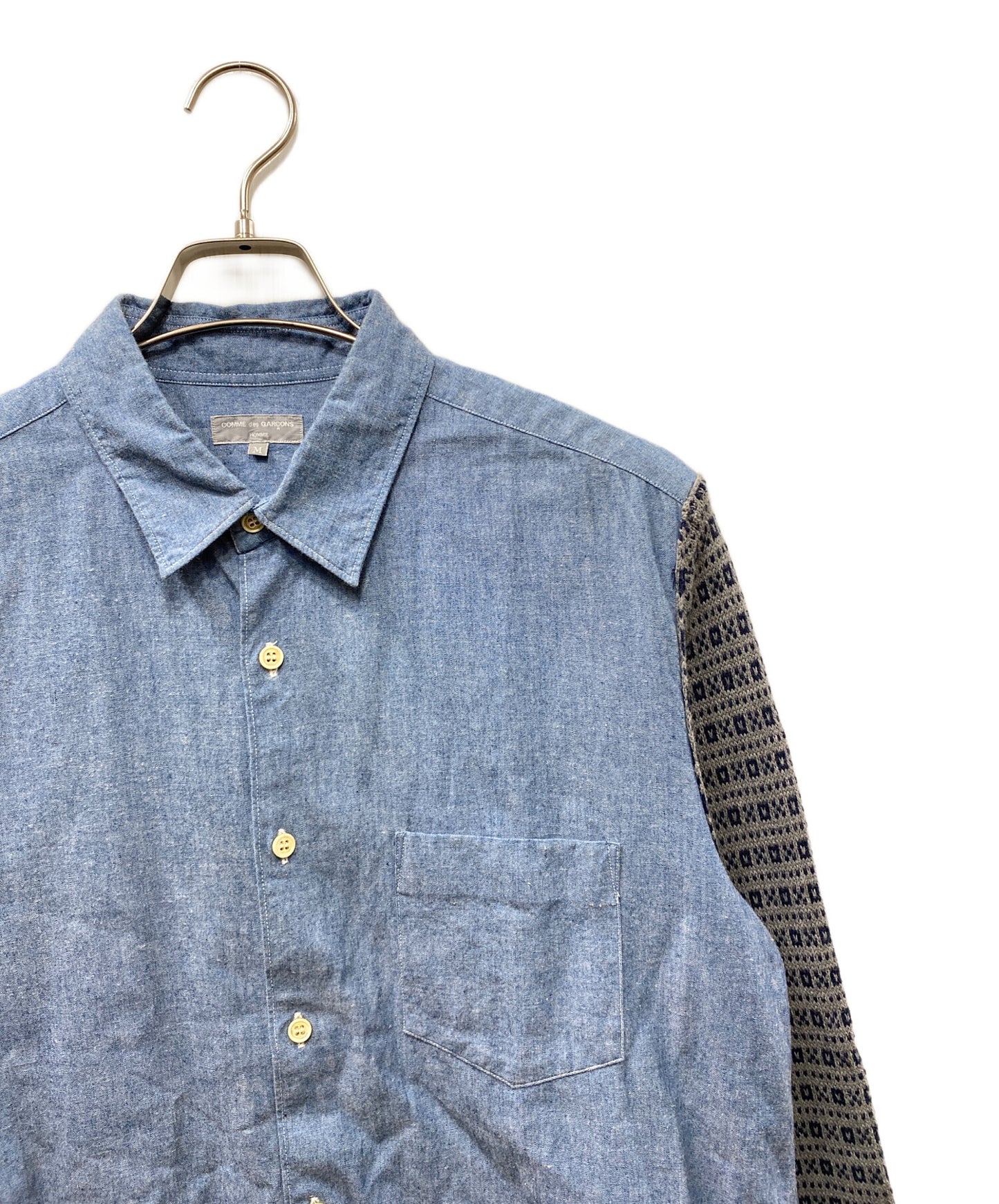 [Pre-owned] COMME des GARCONS HOMME Knit docking shirt HI-B047