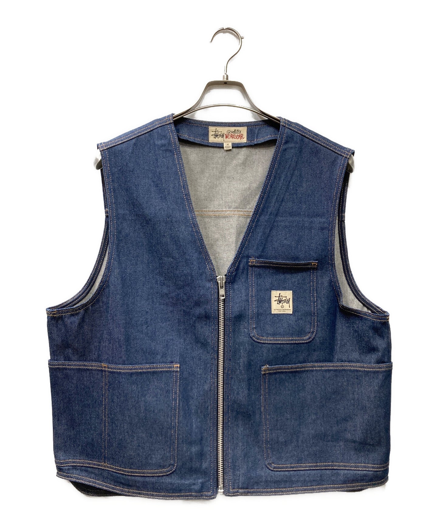 [Pre-owned] stussy Denim Work Vest Denim Vest 115591