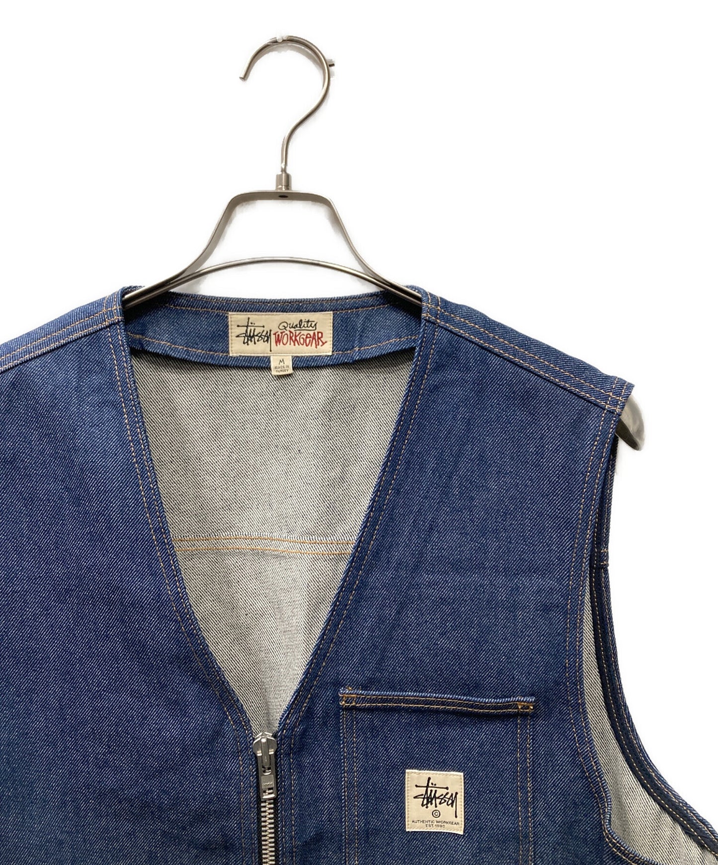 [Pre-owned] stussy Denim Work Vest Denim Vest 115591