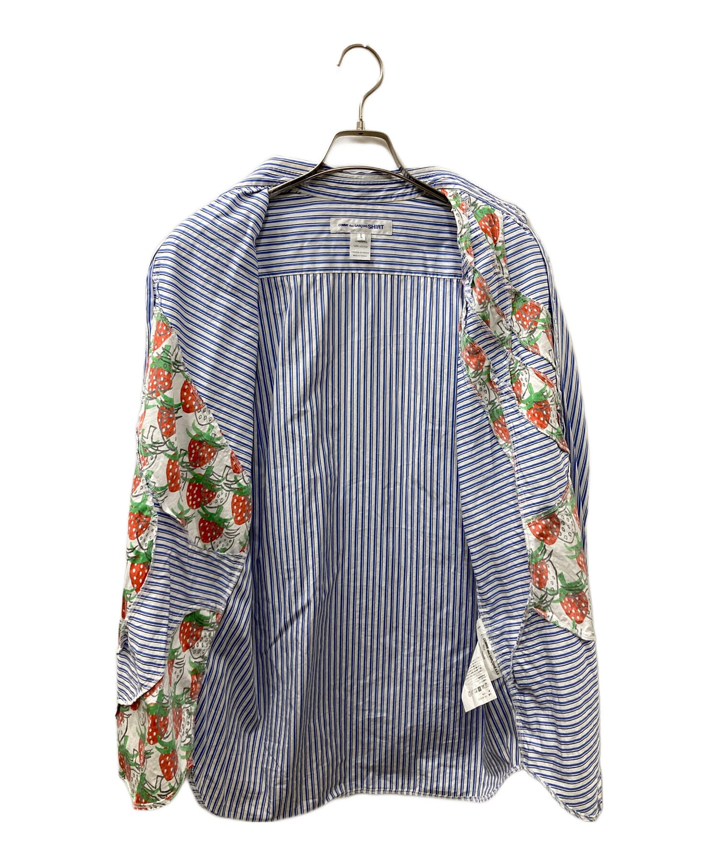 [Pre-owned] COMME des GARCONS SHIRT striped patchwork shirt FK-B005