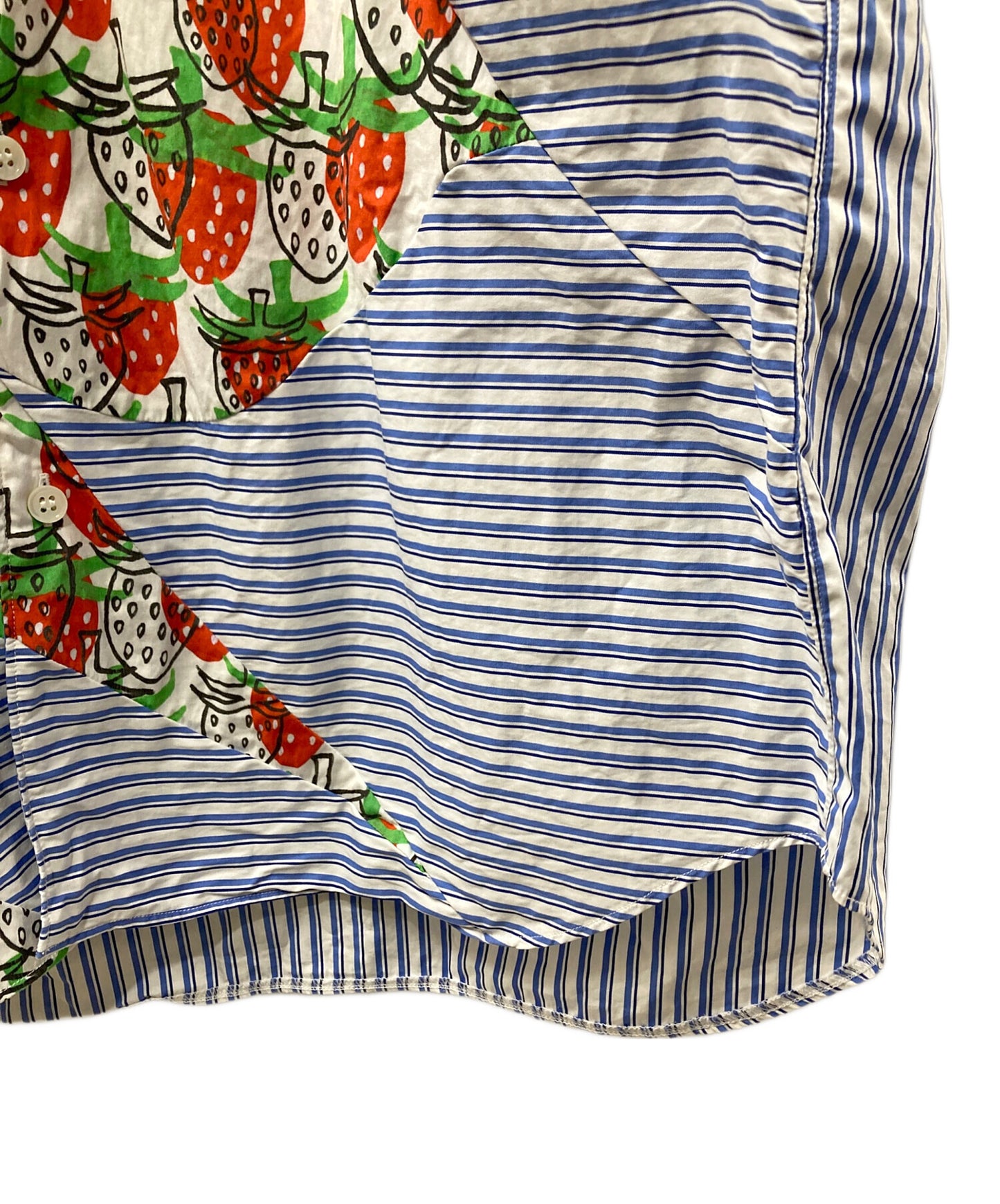 [Pre-owned] COMME des GARCONS SHIRT striped patchwork shirt FK-B005
