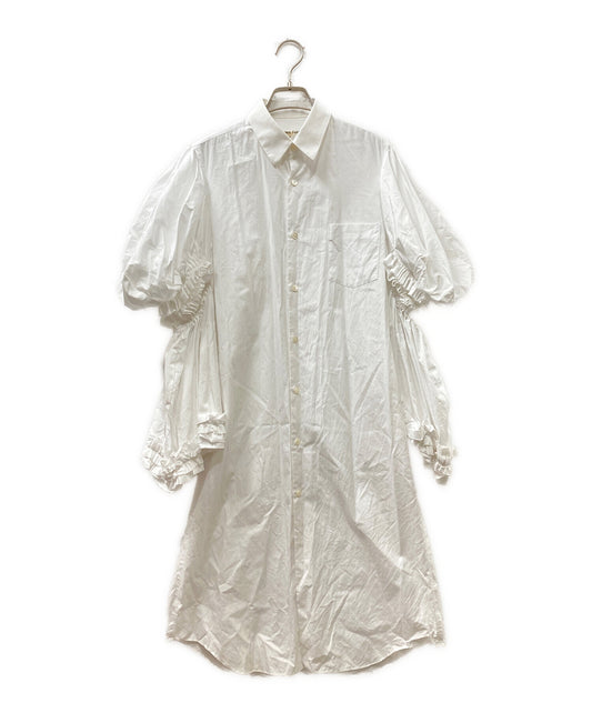 [Pre-owned] COMME des GARCONS Ruffle Gathered Shirt Dress GD-B008
