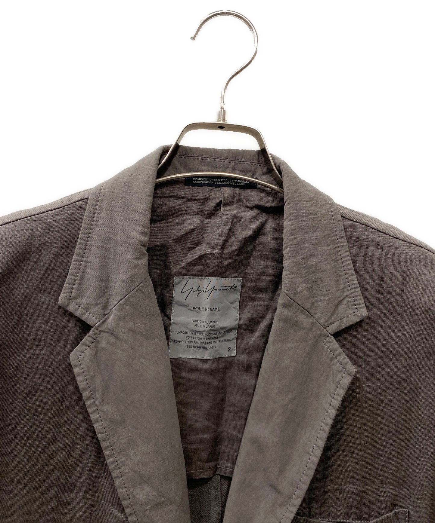 [Pre-owned] Yohji Yamamoto pour homme Tailored Linen-Switched Jacket HB-J01-800