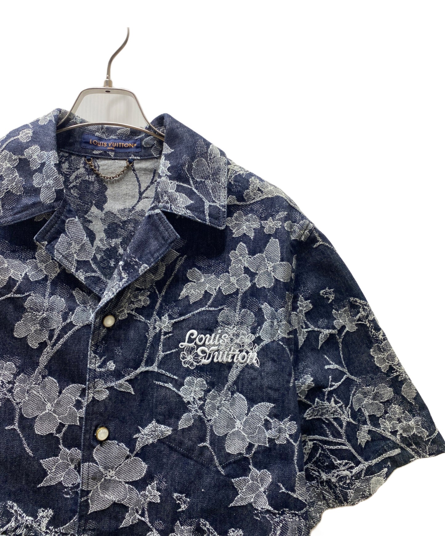 [Pre-owned] LOUIS VUITTON Denim Jacquard Short Sleeve Shirt RM242MM LJG HRS25W