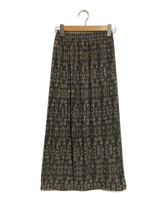[Pre-owned] PLEATS PLEASE Pleated skirt with all-over print PP14-JG485