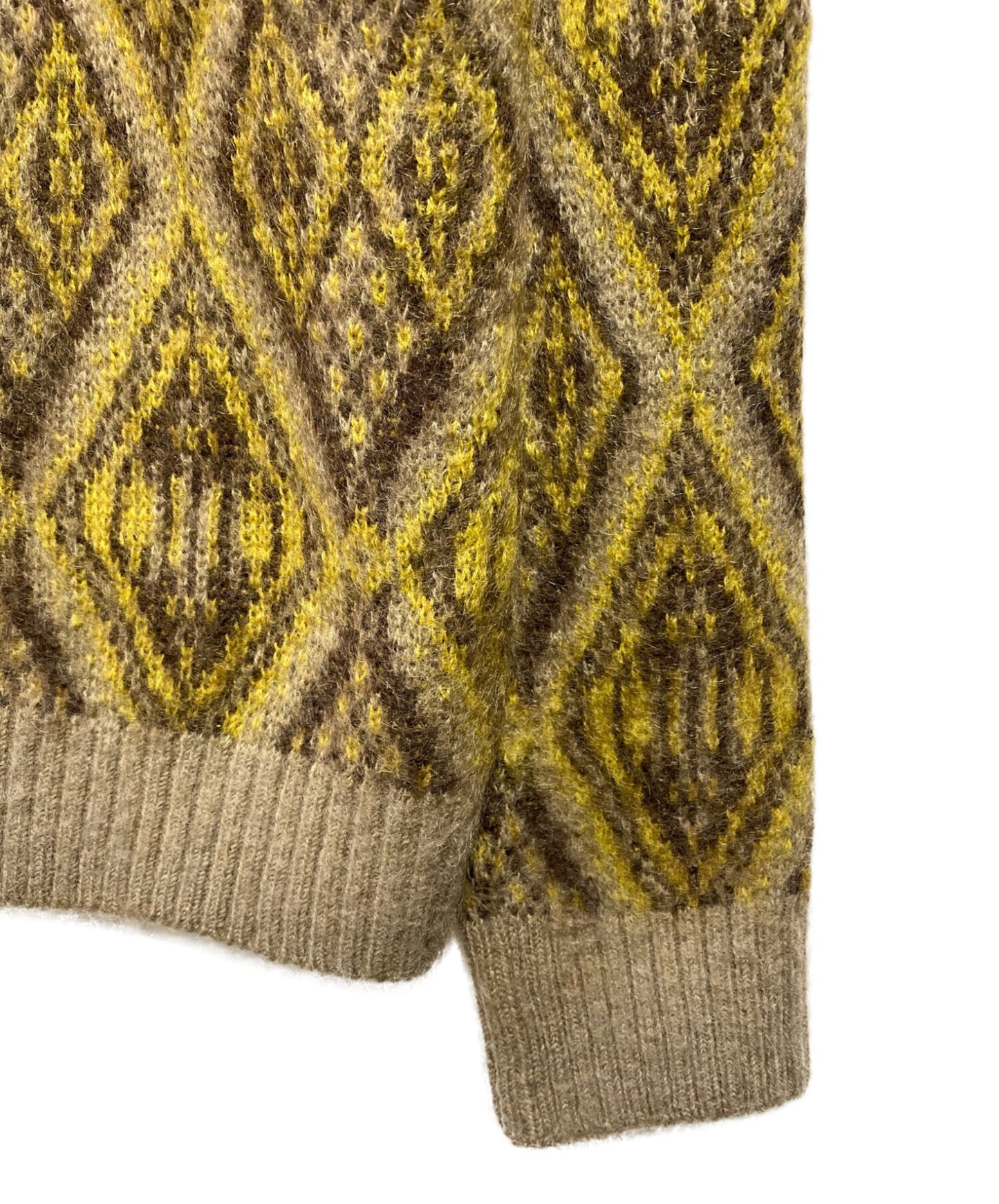 [Pre-owned] Needles Mohair Cardigan Geometric Diamond J0255