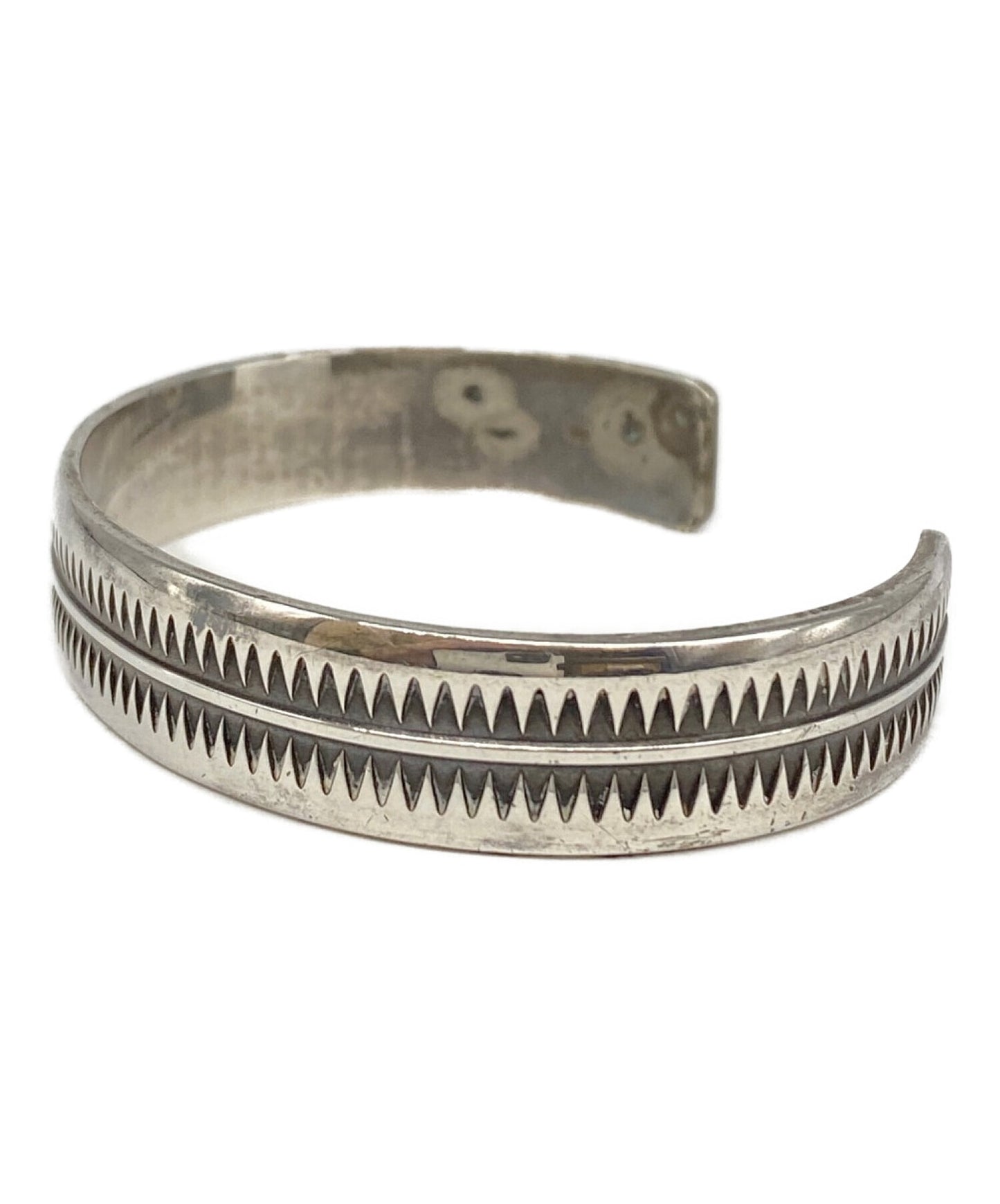 [Pre-owned] UNDERCOVER GIZ Pattern Silver Bangle