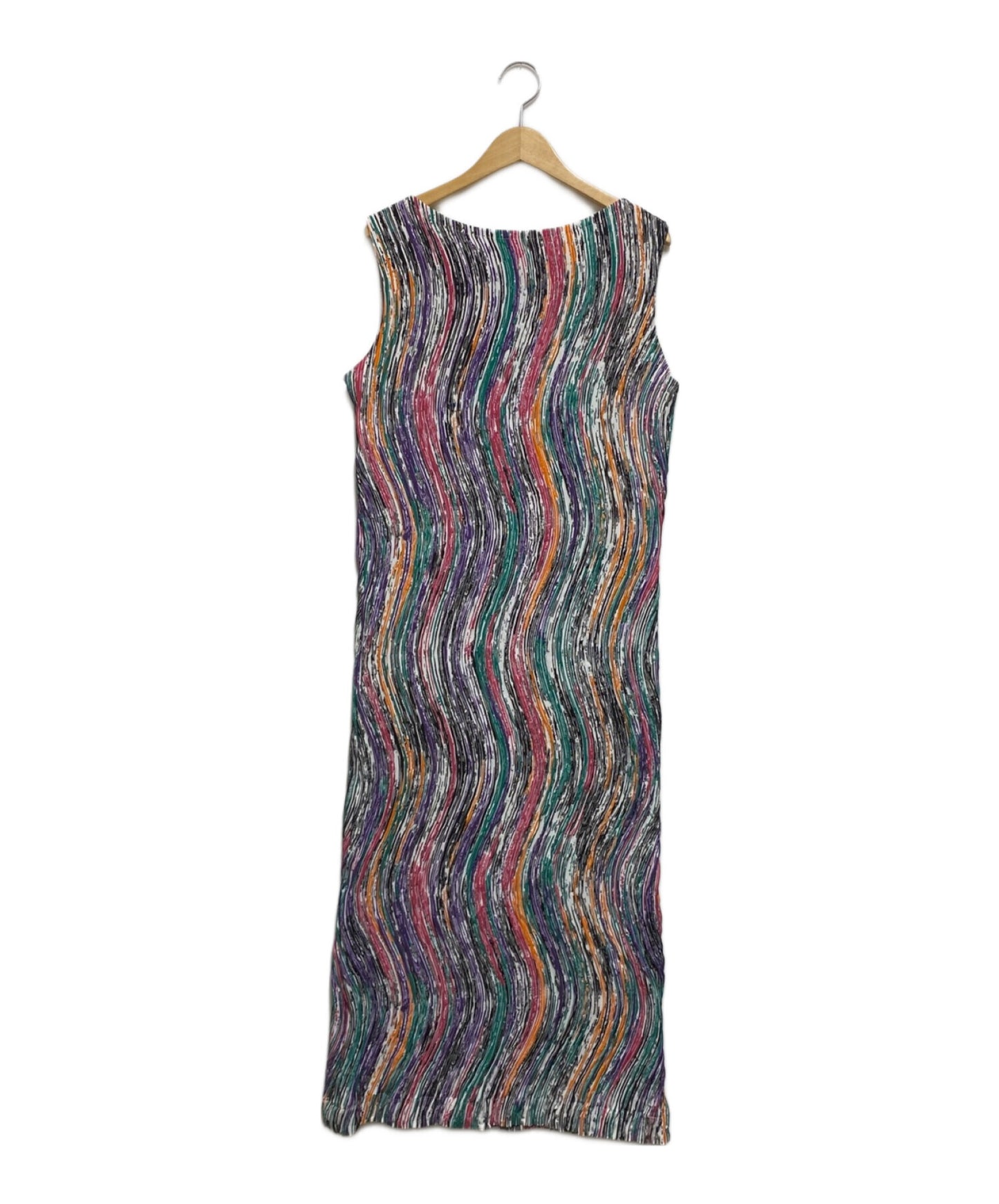 [Pre-owned] ISSEY MIYAKE Pleated Sleeveless Dress IM92FH507