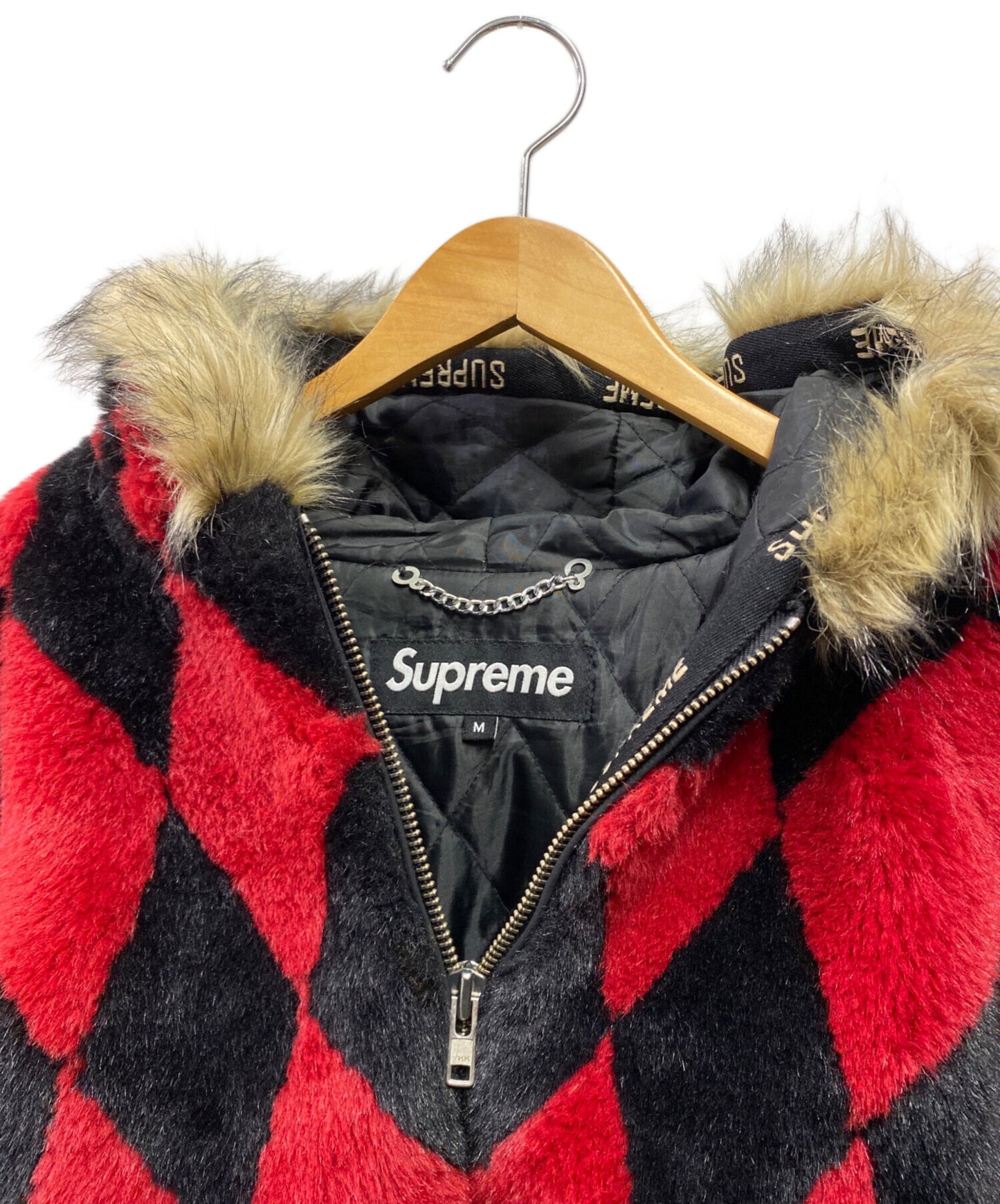 [Pre-owned] SUPREME Diamond faux fur jacket