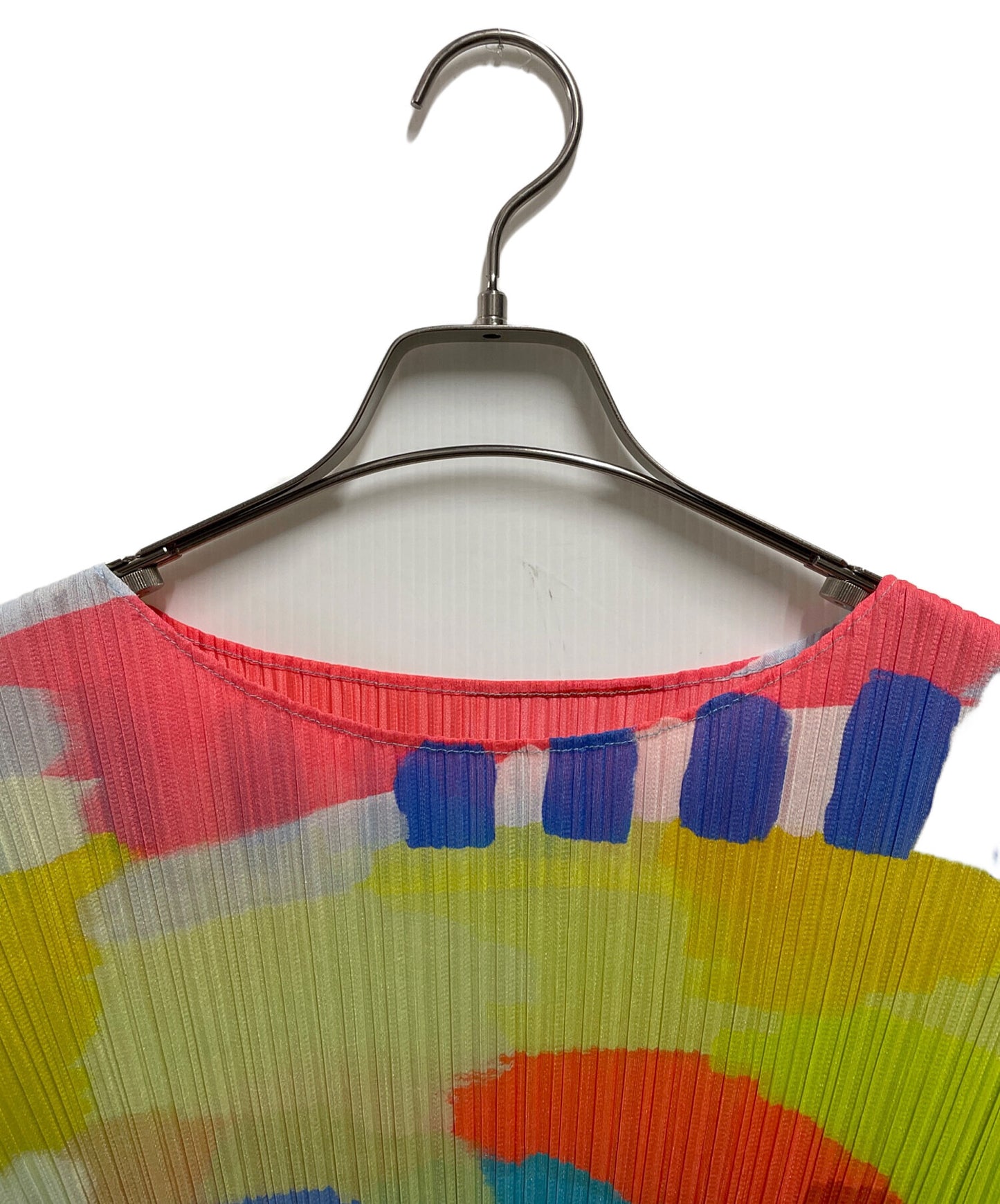 [Pre-owned] PLEATS PLEASE Pleated dress with all-over pattern PP61-JT604