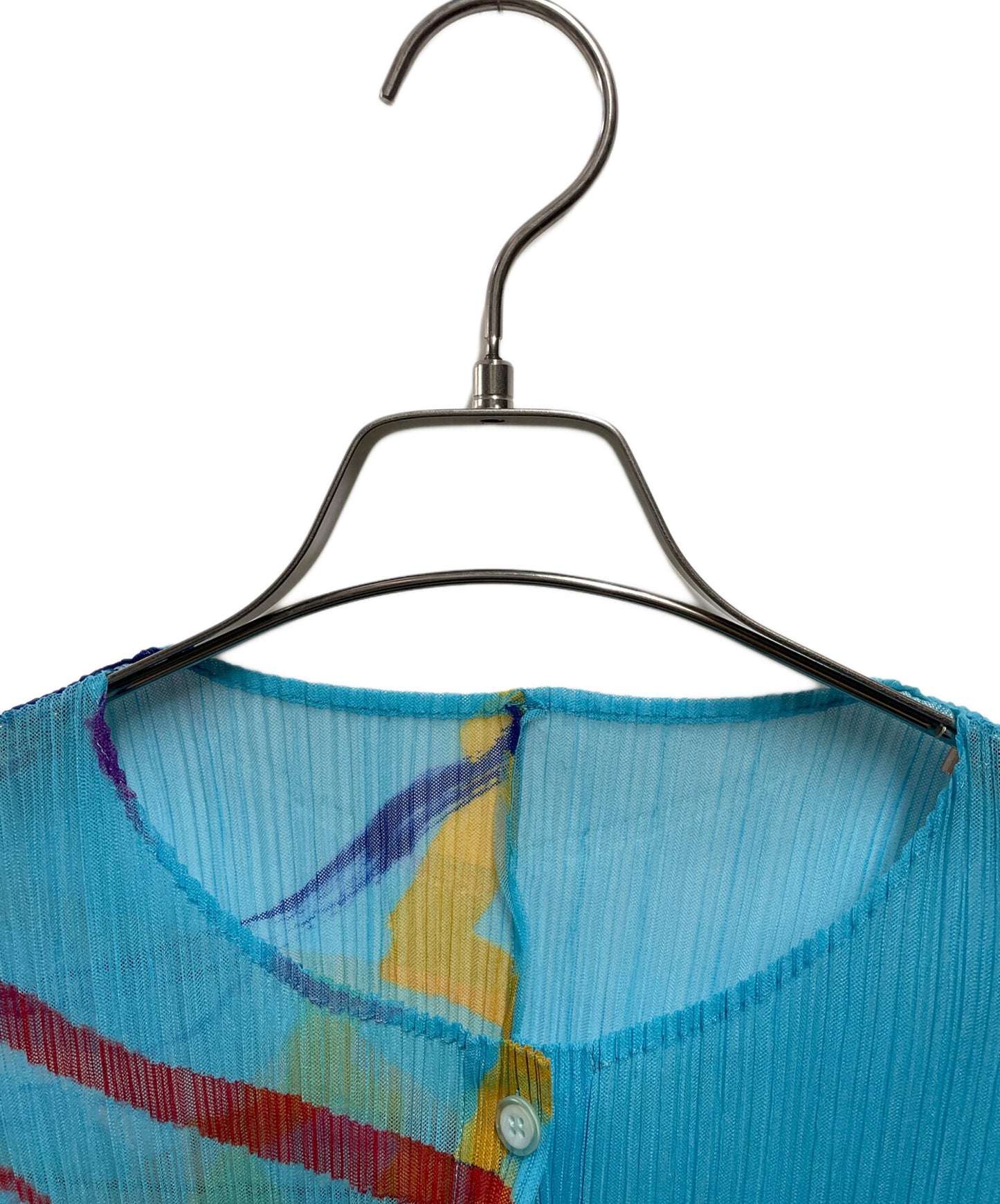 [Pre-owned] PLEATS PLEASE Paint Pattern Pleated Cardigan PP12-JJ425