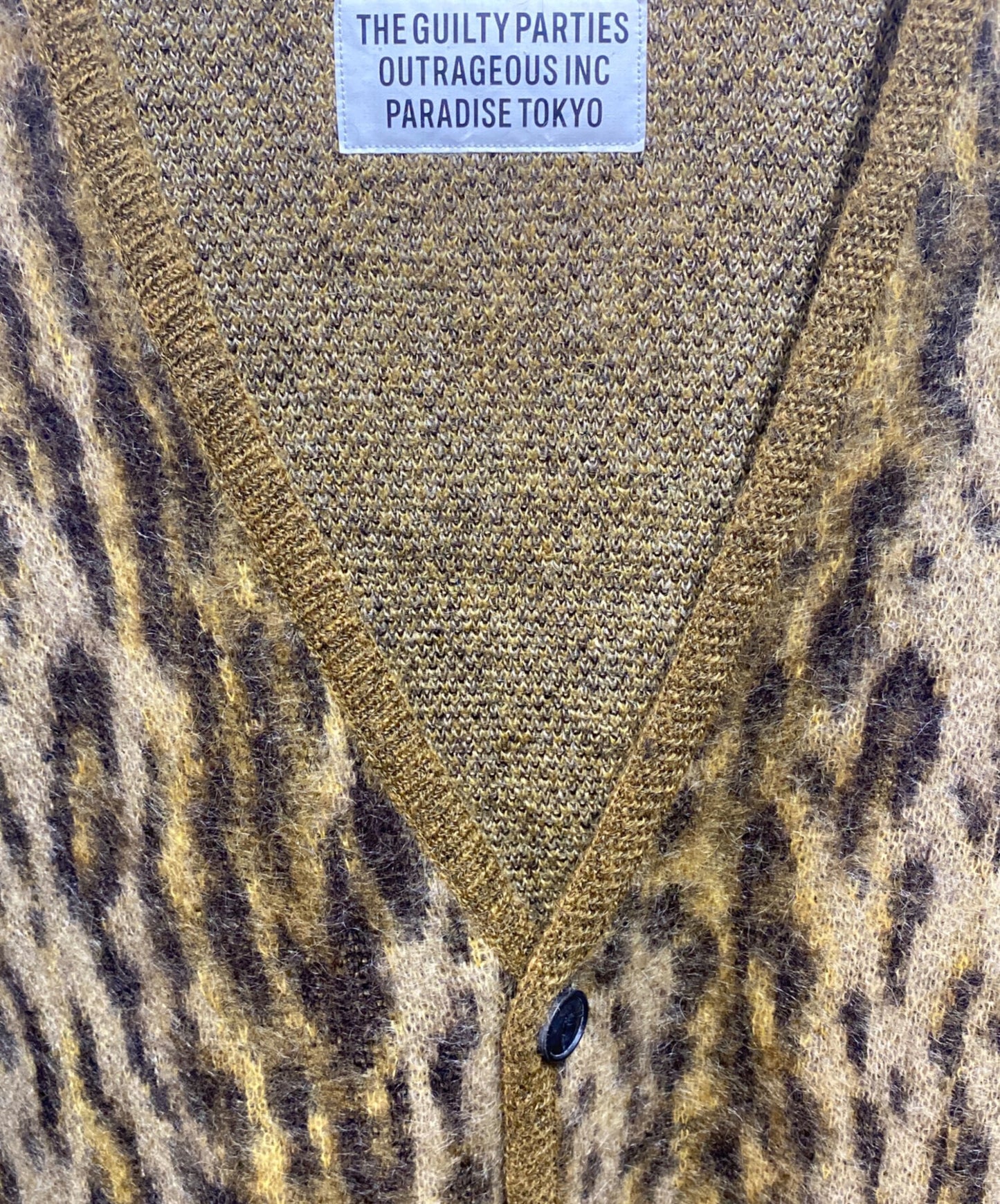 [Pre-owned] WACKO MARIA LEOPARD MOHAIR CARDIGAN
