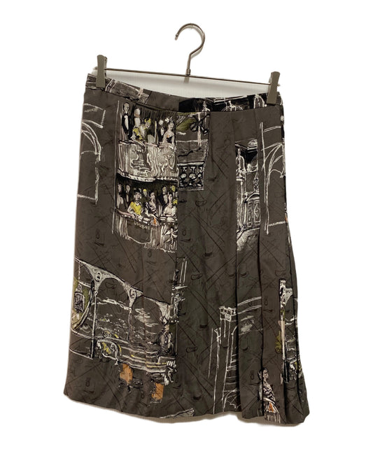 [Pre-owned] HERMES Silk skirt with all-over pattern